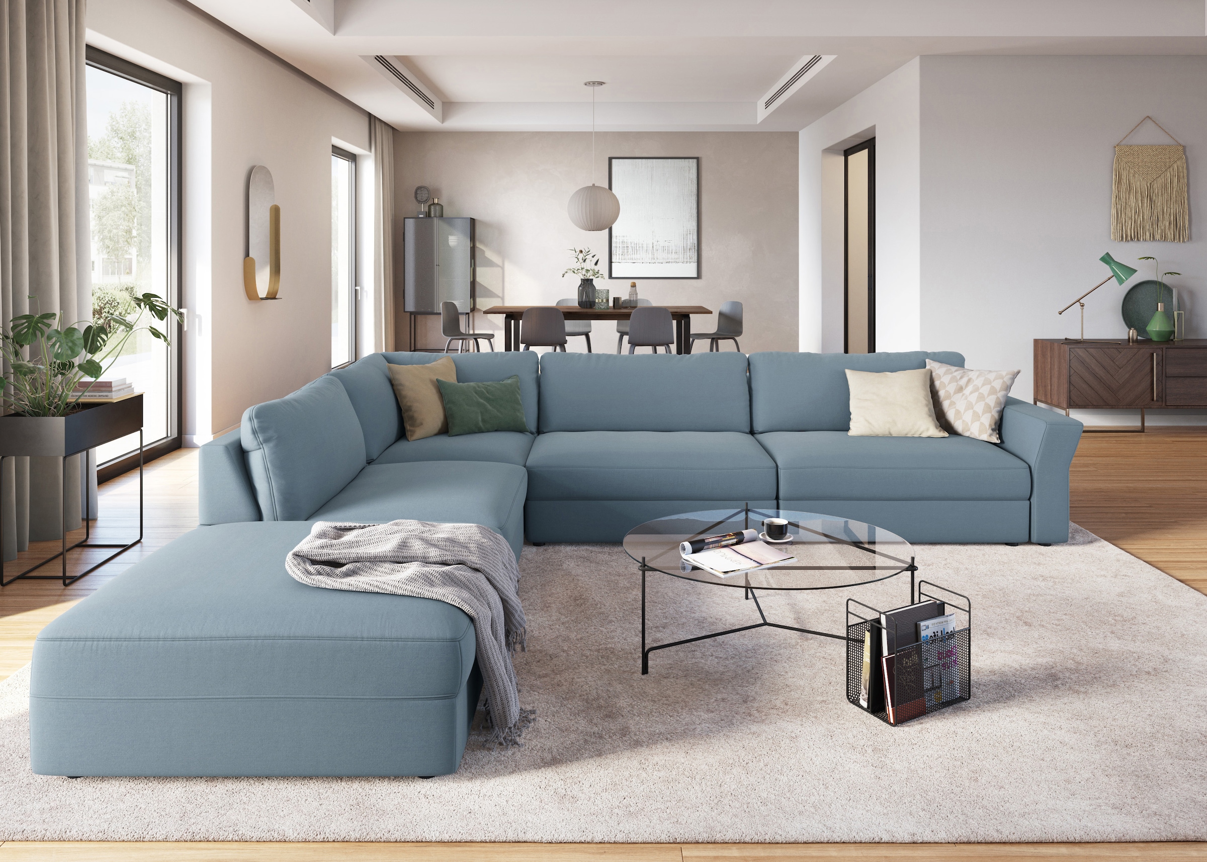 sit&more Ecksofa »Cadabra L-Form«, Breite 356 cm, mit Sitztiefenverstellung