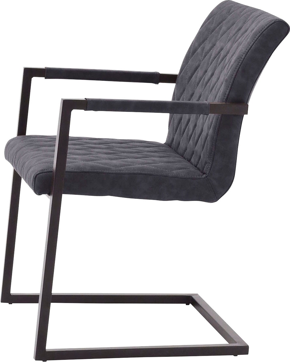 MCA furniture Freischwinger »Kian«, (Set), 2 St., Vintage Kunstleder mit oder ohne Armlehne, Stuhl belastbar bis 120 kg