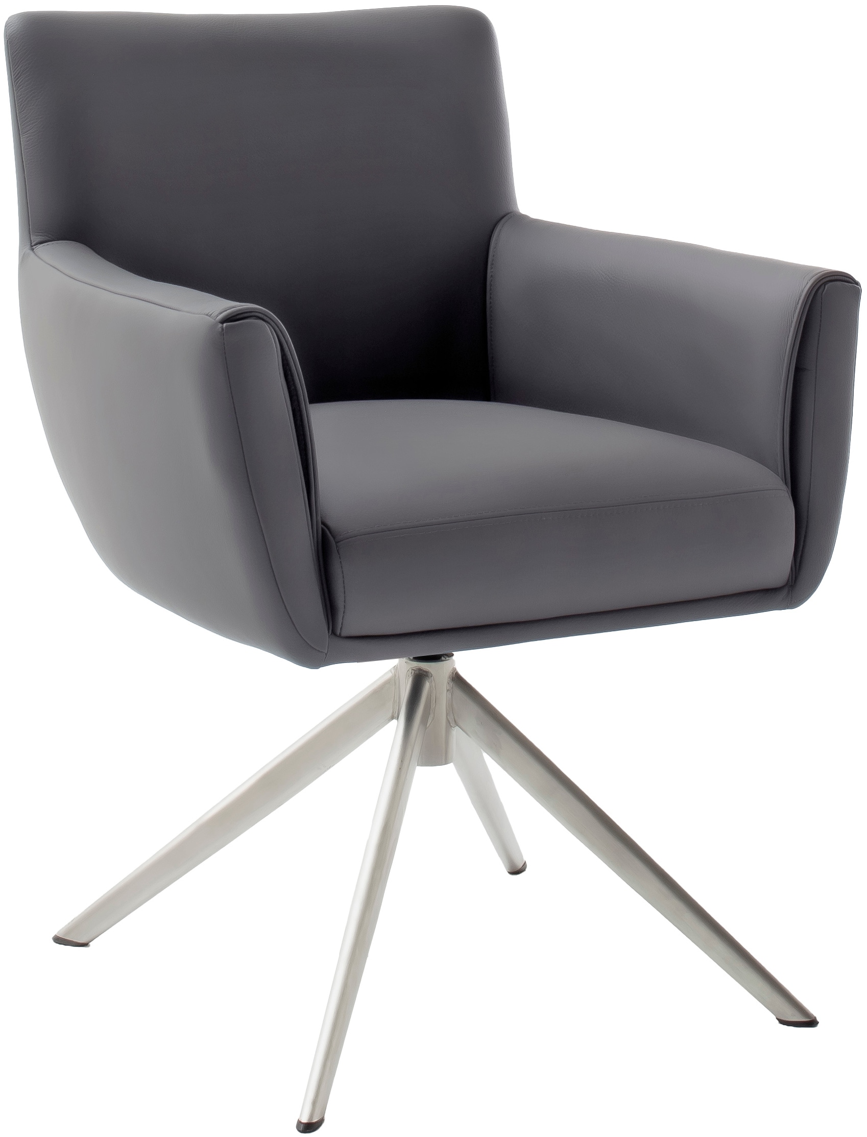 MCA furniture 4-Fußstuhl »WILSON Esszimmerstuhl, Armlehnstuhl, Polsterstuhl, modern«, (Set), 2 St., Leder, Stuhl, Armlehnenstuhl, drehbar, Taschenfederkern, belastbar 160 kg,XXL