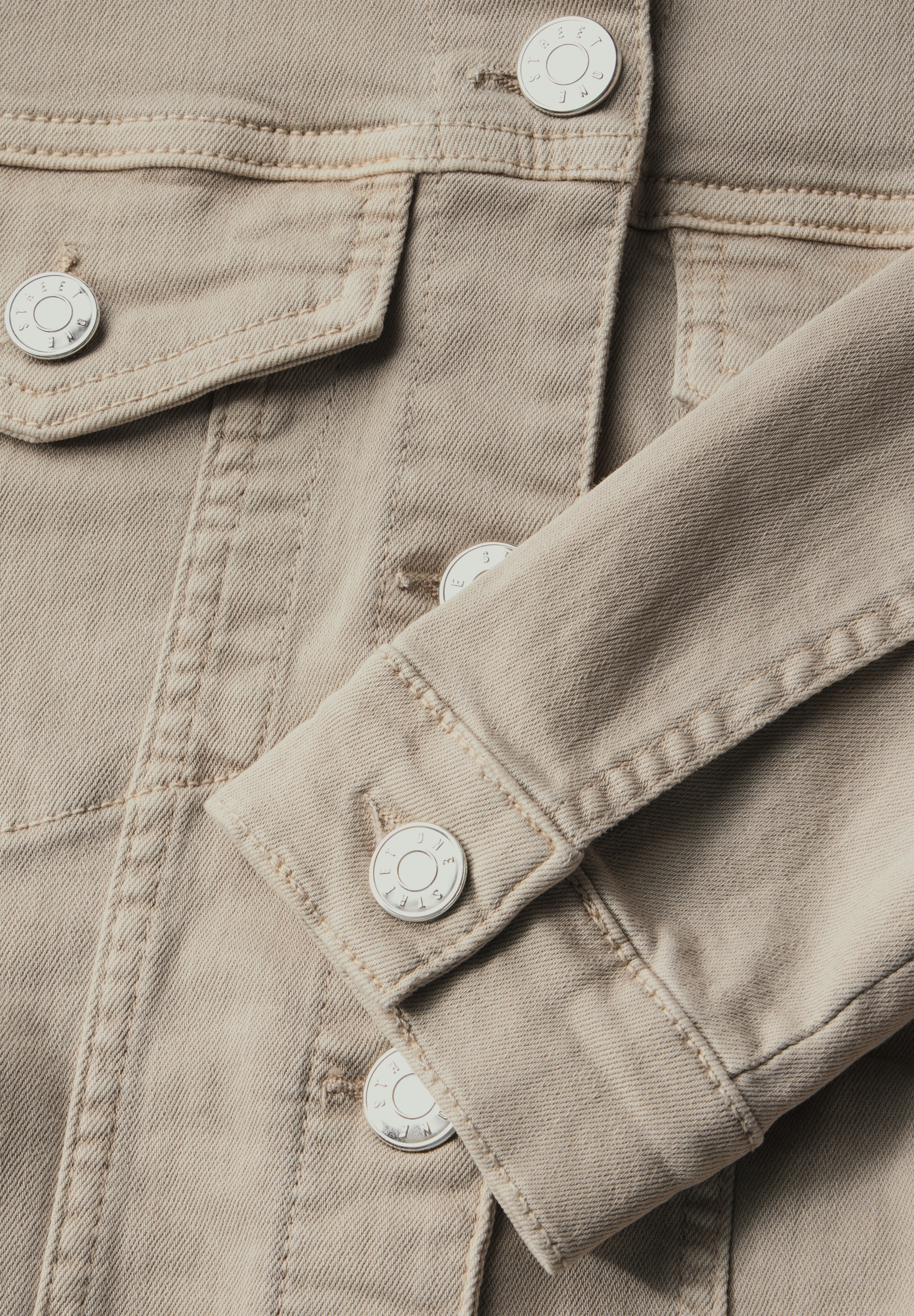 STREET ONE Jeansjacke, ohne Kapuze, mit Stretch und Knopfleiste
