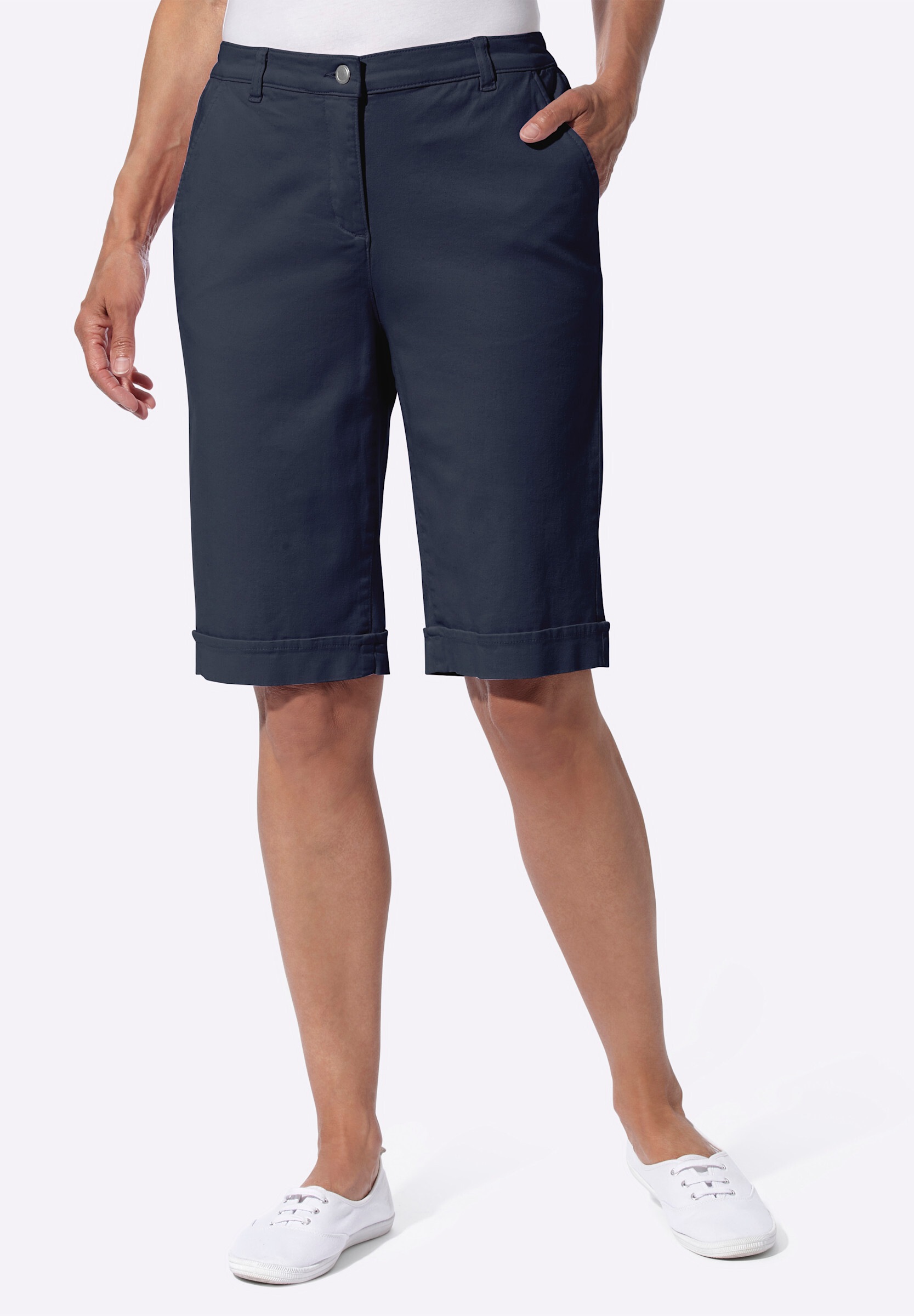 Sieh an! Jeansbermudas »Jeans-Bermudas Jeansbermudas mit Dehnbund hinten«