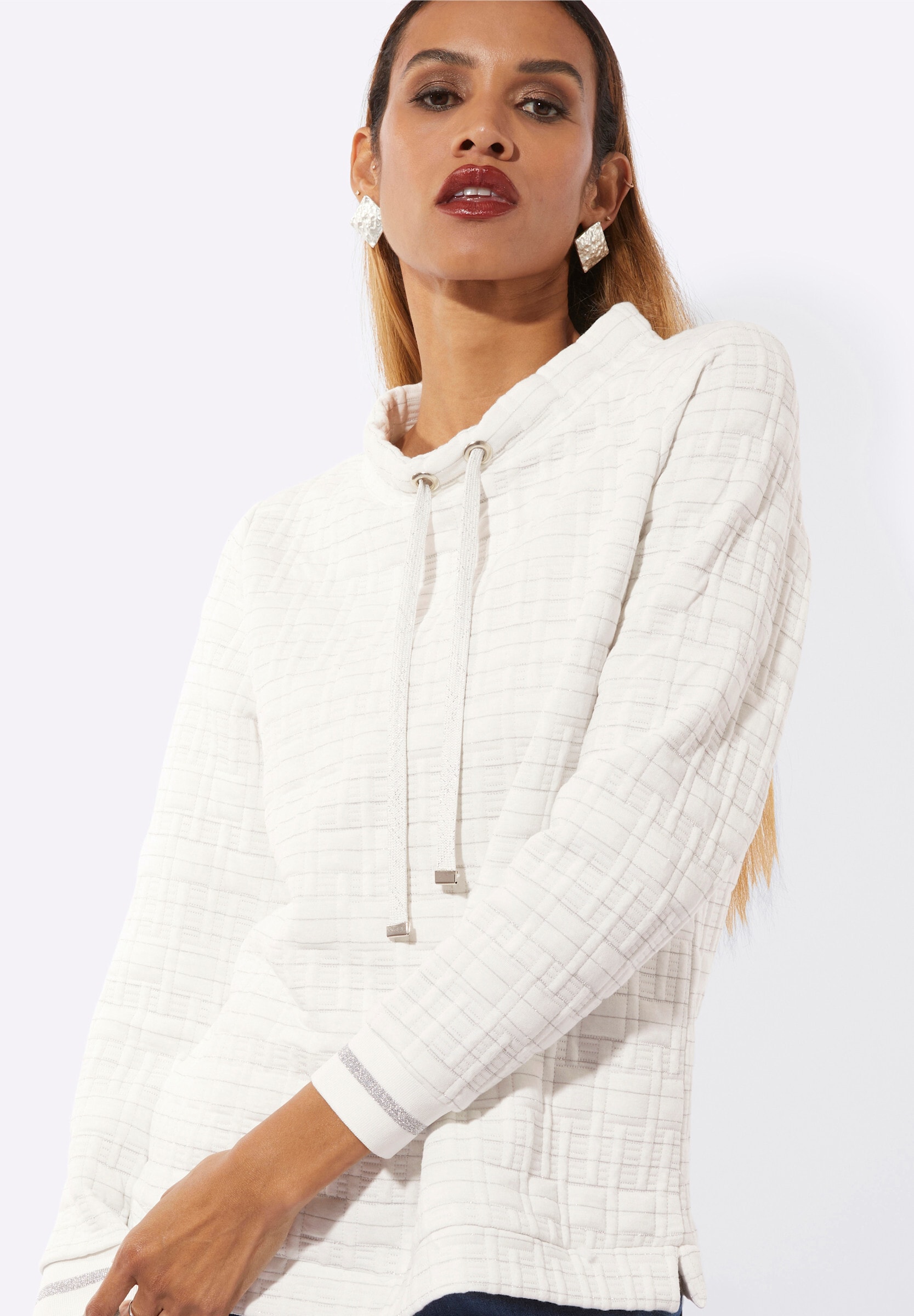 creation L Sweatshirt »Sweatshirt Sweatshirt mit Seitenschlitzen«
