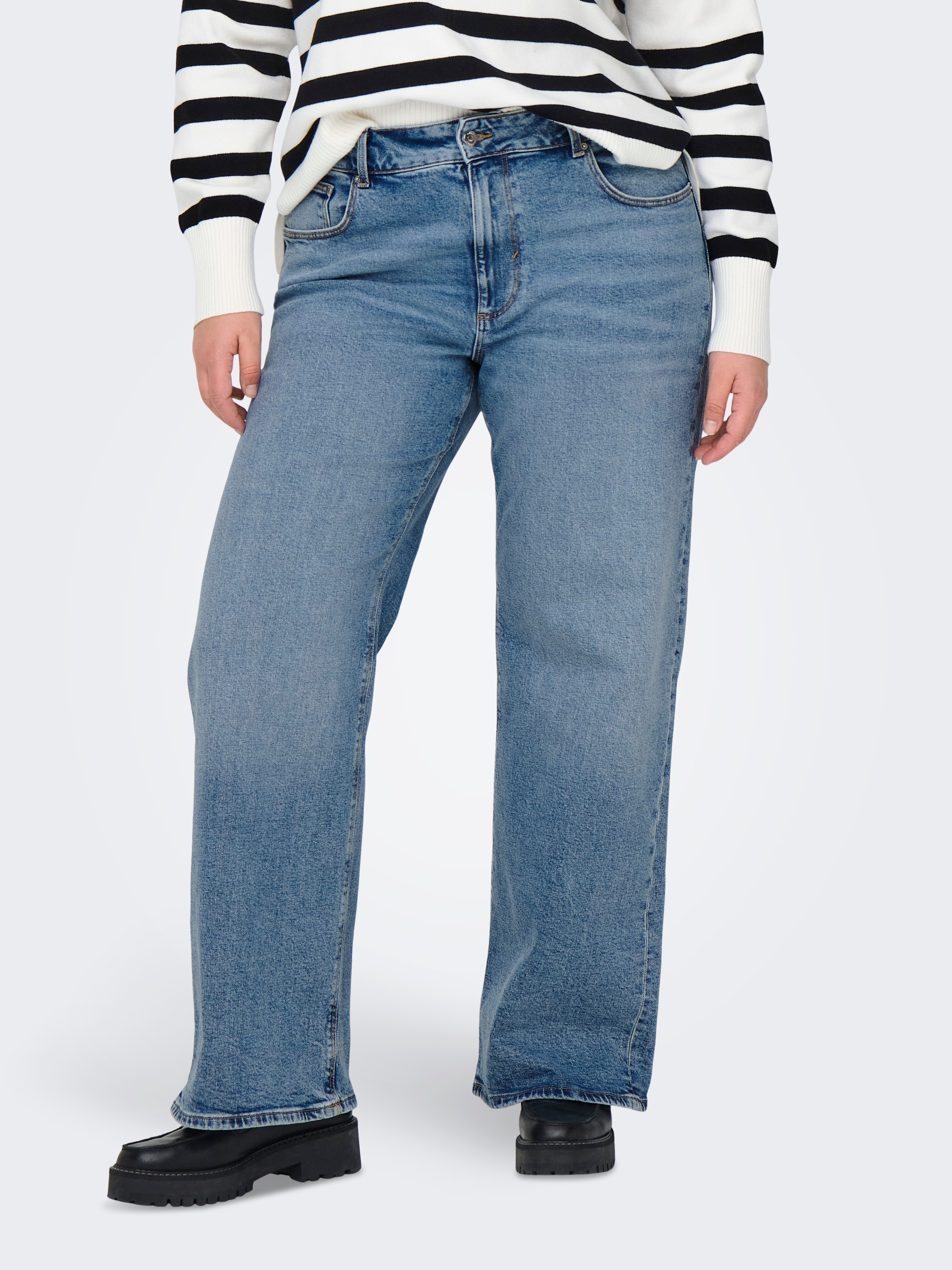 ONLY CARMAKOMA High-waist-Jeans »CARJUICY HW WIDE LEG REA365«