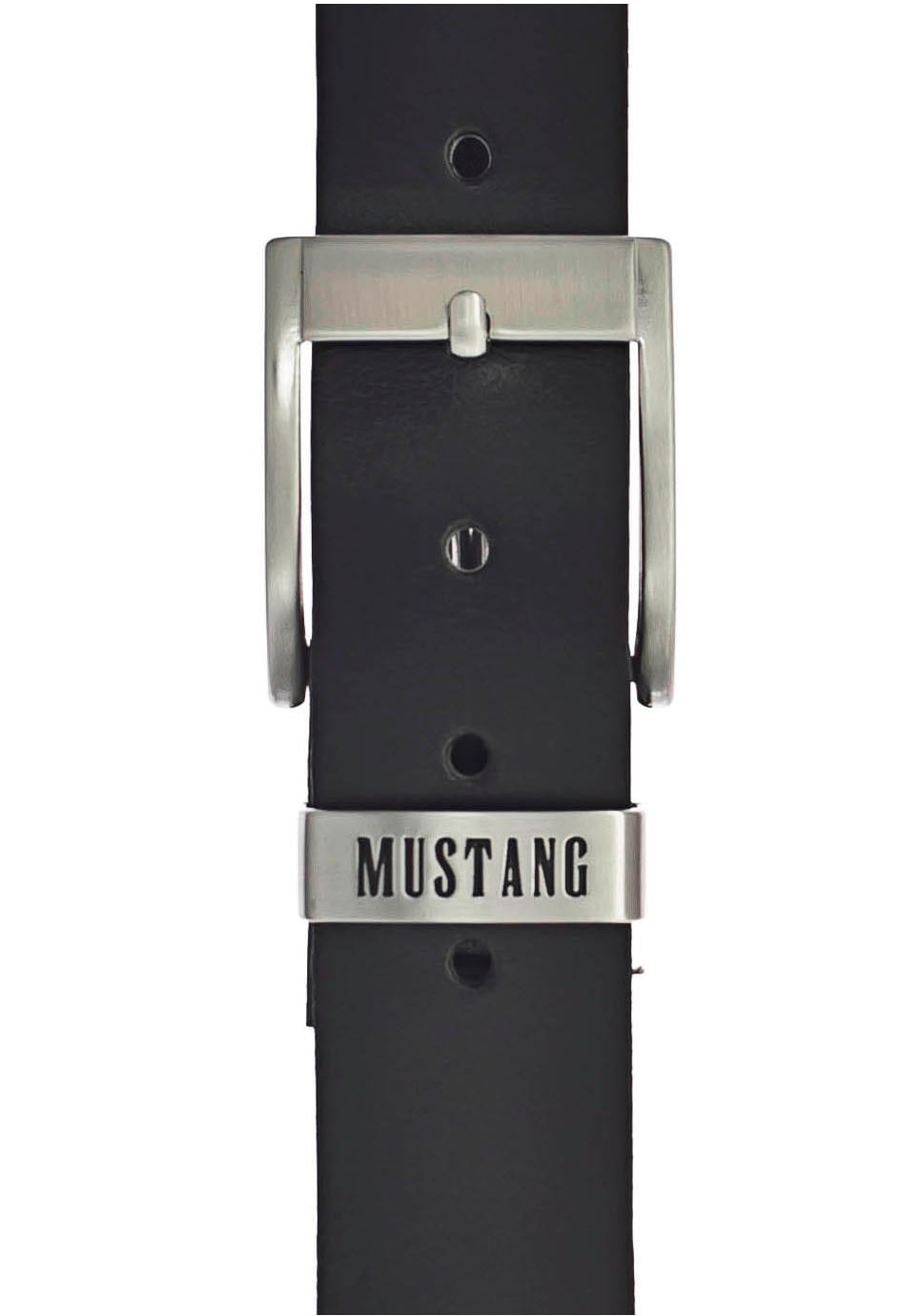 MUSTANG Ledergürtel, Feine Haarnarbung, Vintagecharakter, 4 cm
