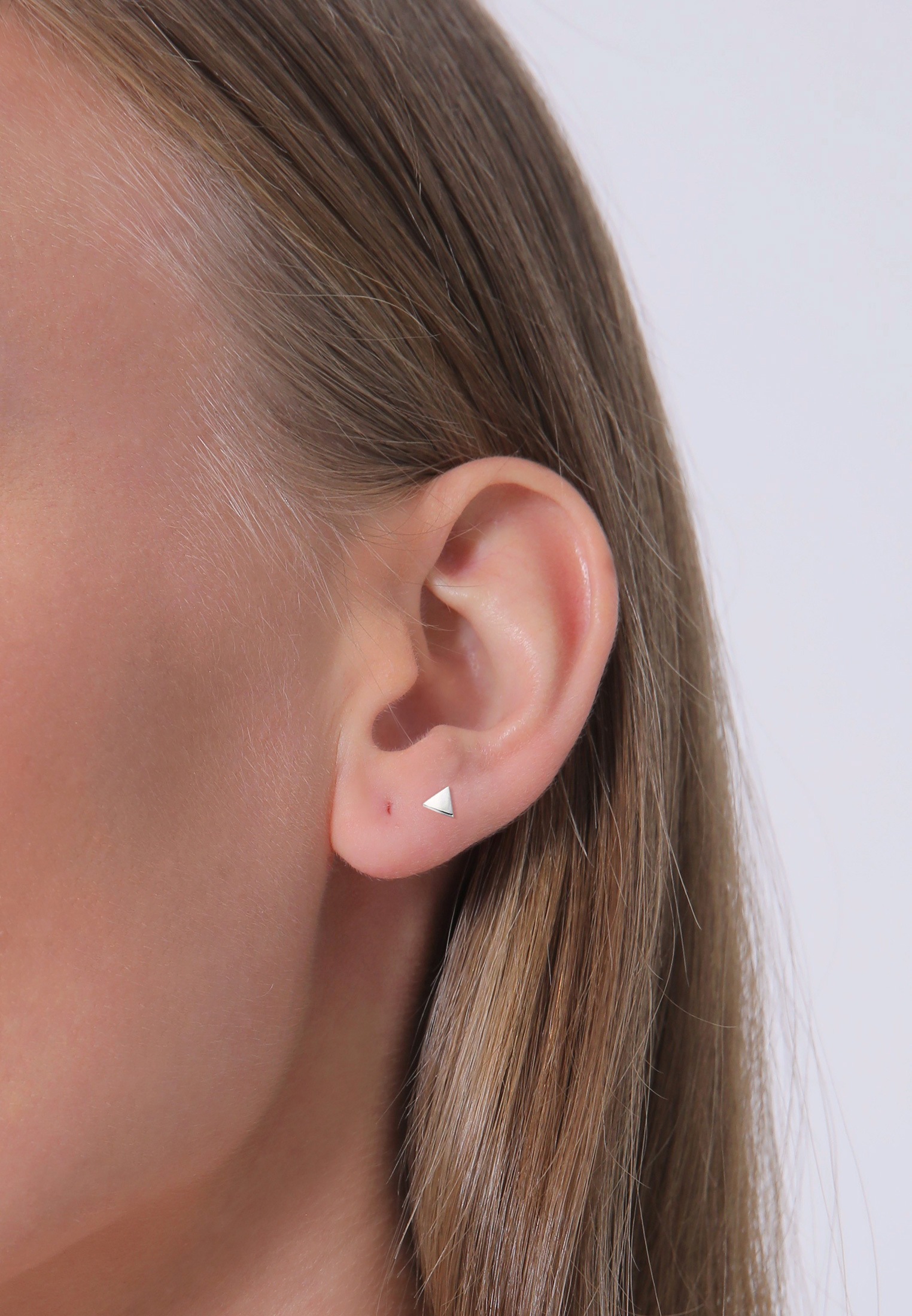 Elli Piercing-Set »Ohrringe Single Ohrstecker Dreieck Geo 925 Silber«