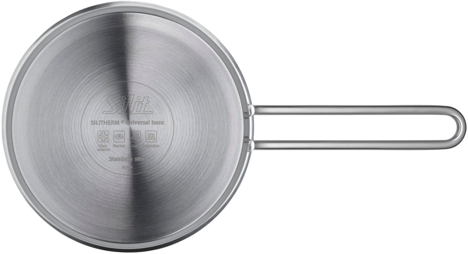 Silit Topf-Set »Toskana, teilmattiert, Induktions Töpfe Set unbeschichtet«, Edelstahl 18/10, (Set, 9 tlg., Bratentopf Ø 20 cm, Fleischtopf Ø 16/20/24 cm, Stielkasserolle Ø 16 cm), mit Glasdeckel, für alle Herdarten geeignet, ohne Innenskalierung