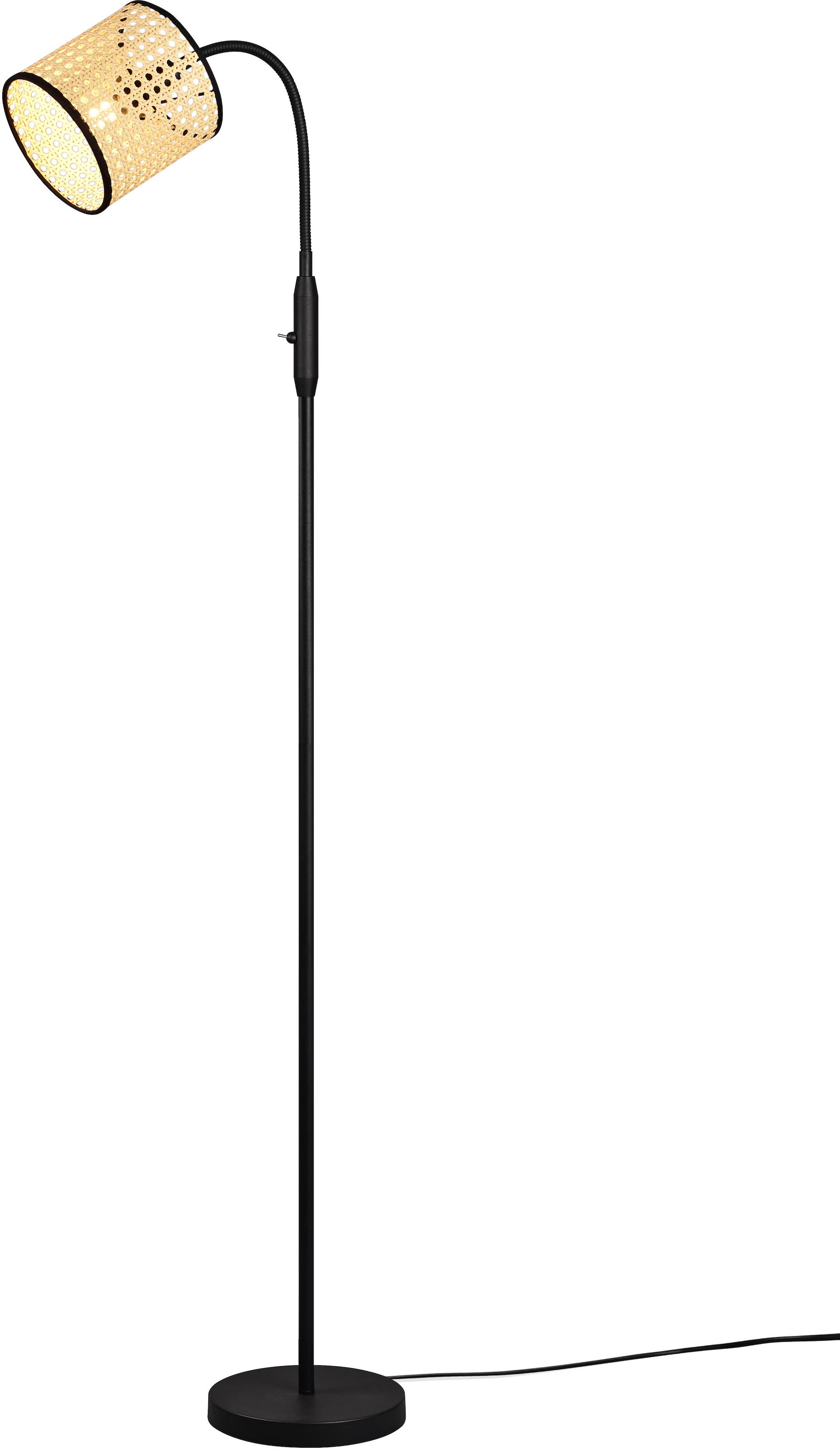 OTTO Leuchtenhals Stehlampe »Jules«, kaufen bei mit schwenkbar Stehleuchte Lampenschirm, Wiener 1 flammig-flammig, Leonique Geflecht online