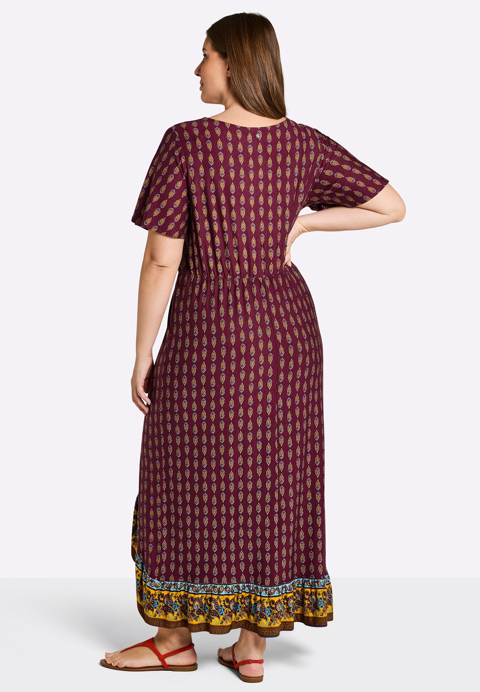 Sheego Wickelkleid »Jersey-Kleid Druckkleid in Wickeloptik« Ohne Tasche
