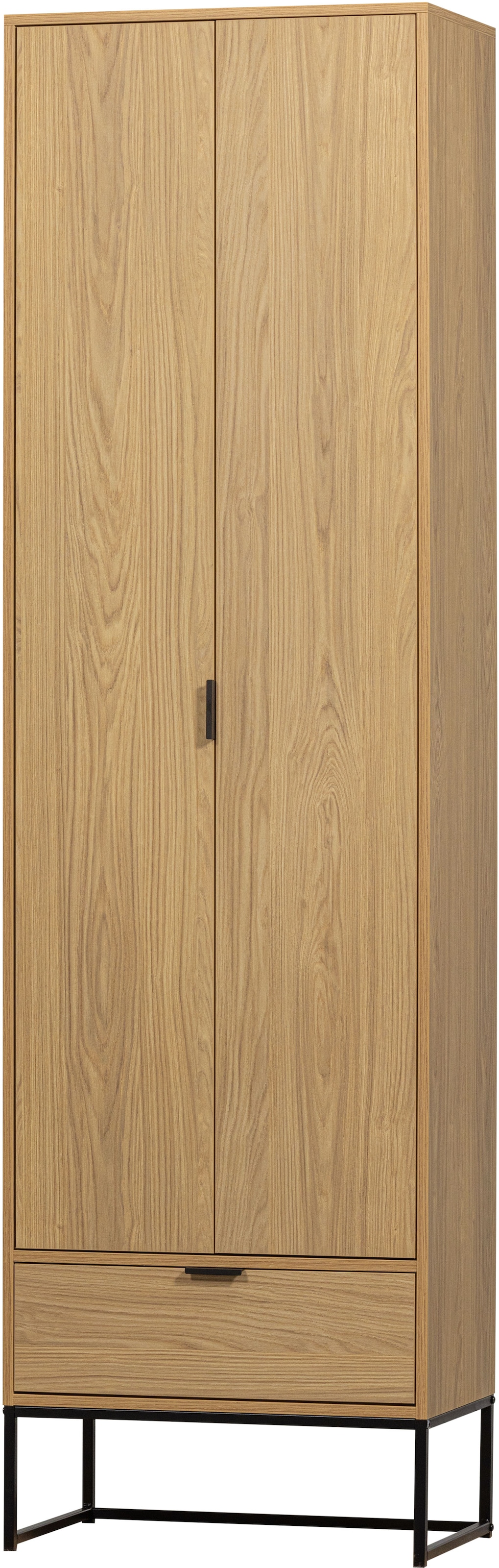 WOOOD Mehrzweckschrank »WOOOD SILAS SCHRANK EICHE DEKOR [fsc]« schmaler Hochschrank aus Eichenmelamin, modernes Design, viel Stauraum