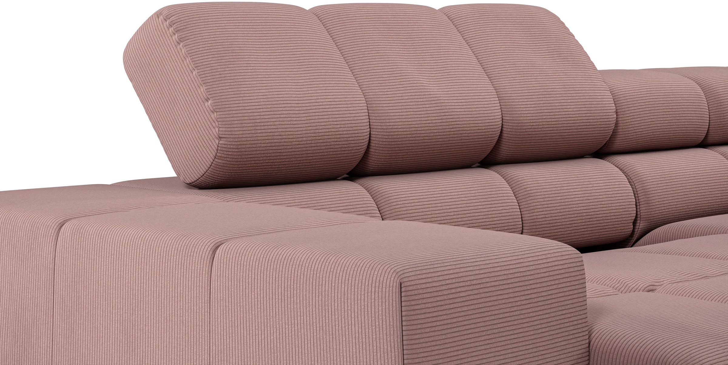 Home affaire Ecksofa »Ancona, incl. Kopfteilverstellung + 3 Zierkissen, L-Form, Breite 249cm« wahlweise motorische Sitztiefenverstellung, B/T(H: 249/215/70 cm