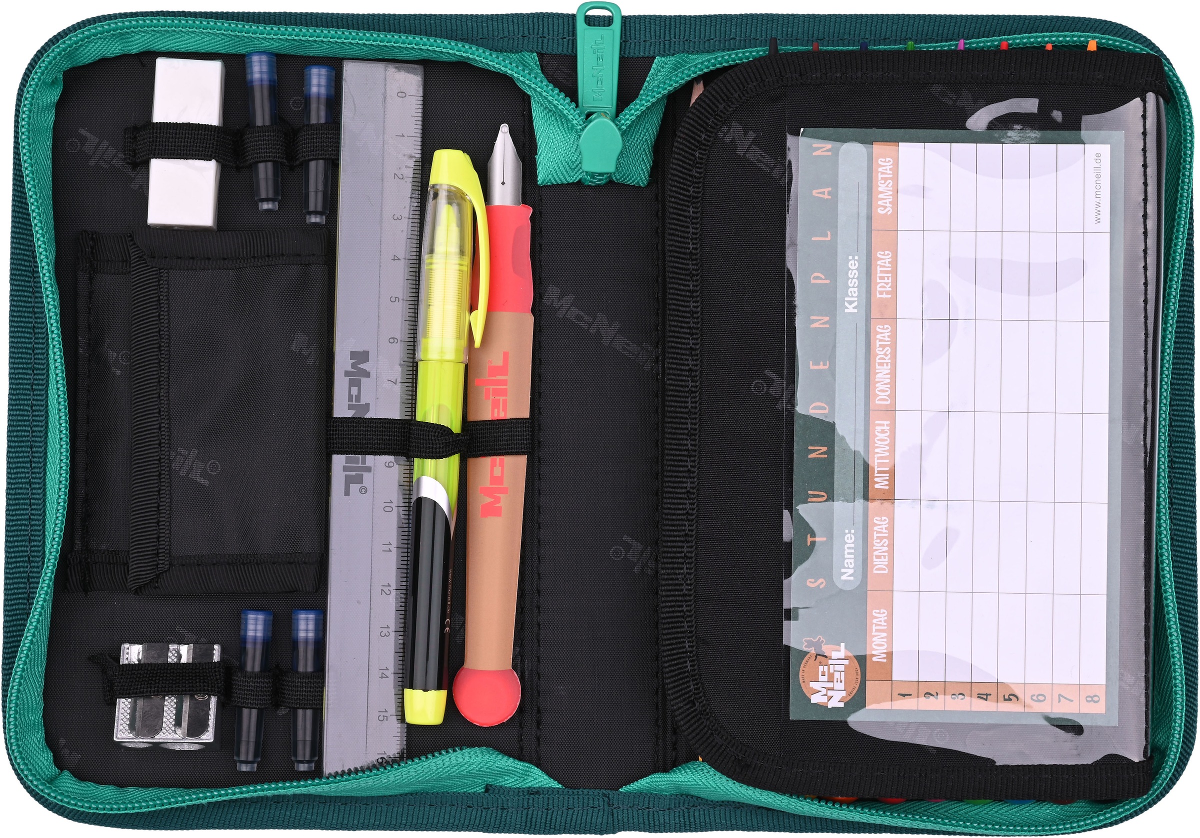 McNeill Schulranzen »Bravo, inkl. Etui, Turnbeutel,« Reflektierende Streifen auf den Schultergurten;Retroreflektierende Flächen