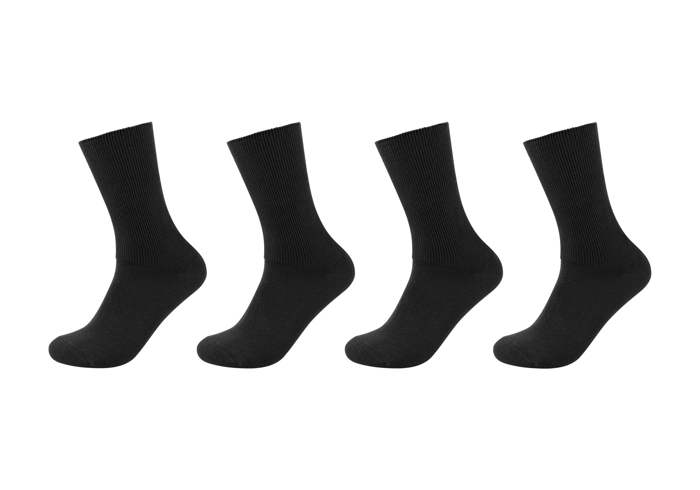 Camano Diabetikersocken »comfort« 4 Stk. tlg. Superweiche Bündchen in schwarz, Größe 35 (38)