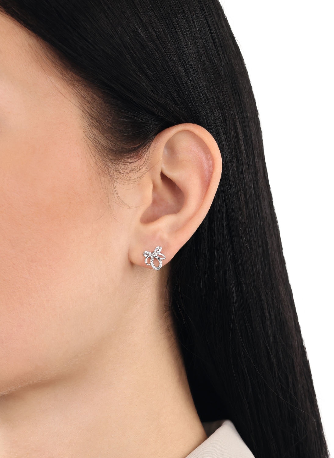 Amor Paar Ohrstecker »Schleife, 2039965«, mit Zirkonia (synth.)