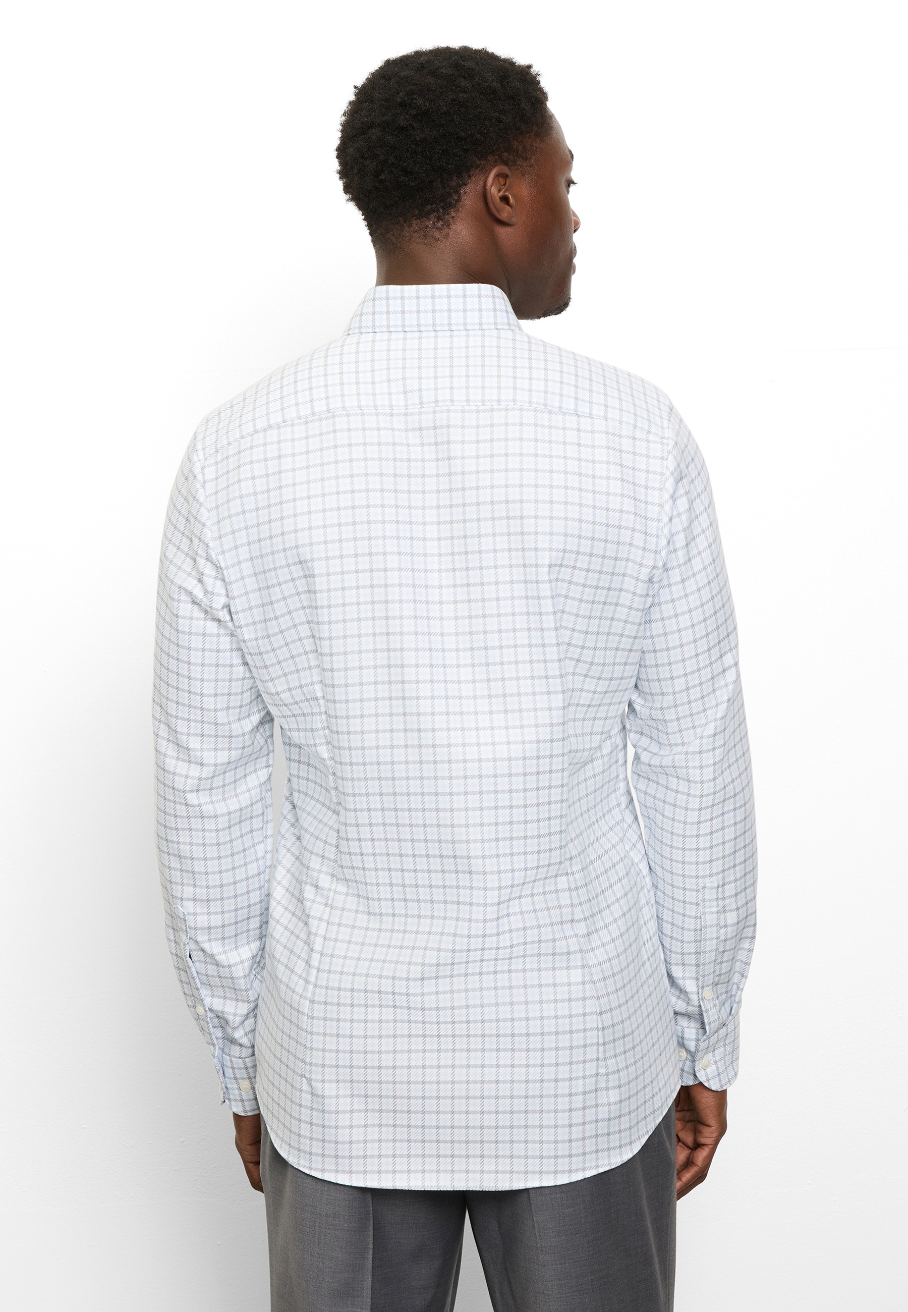 OLYMP Langarmhemd »Level Five« Businesshemd, body fit, Royal Kentkragen, Karomuster