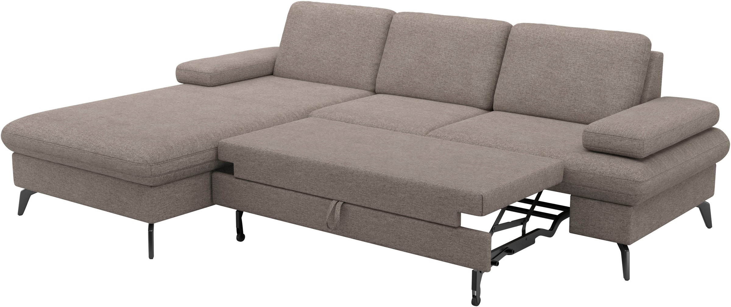 sit&more Ecksofa »Morris Jubi L-Form«, inkl. Armteilfunktion und 1 Zierkissen, wahlweise mit Bettfunktion