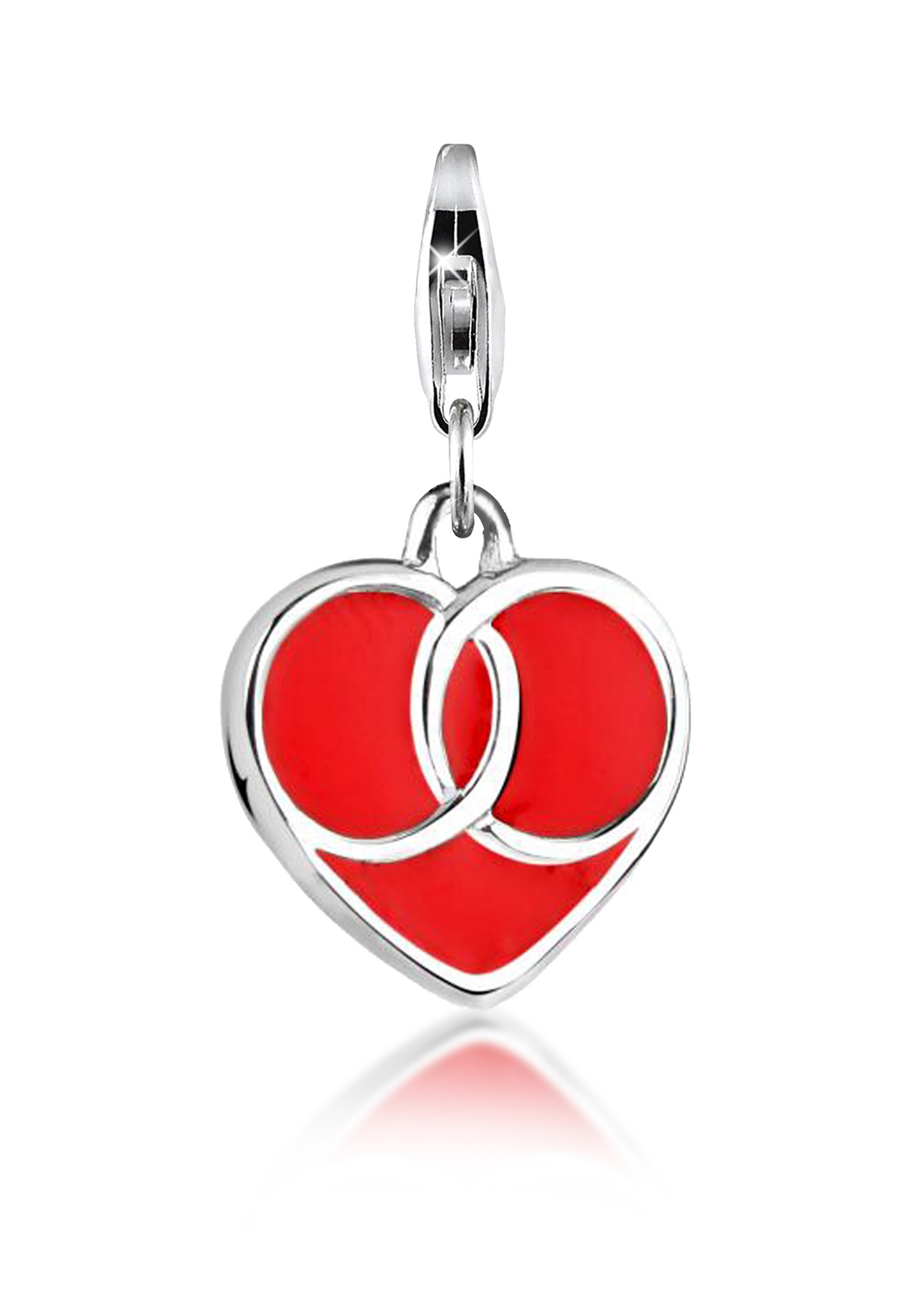 Nenalina Charm-Einhänger »Ewig-dein-Herz Liebe Anhänger Emaille 925 Silber«