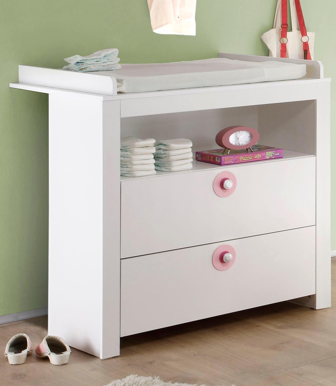 trendteam Babymöbel-Set »Olivia, Deal für begrenzte Zeit!«, (Spar-Set, 2 tlg., Bett, Wickelkommode), Bett + Wickelkommode