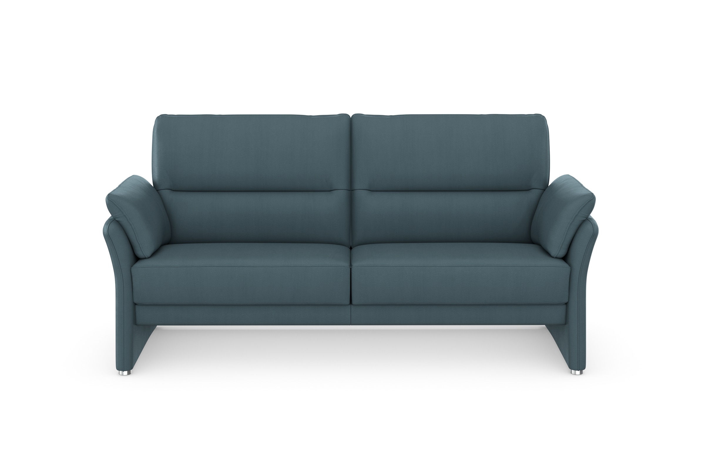 DOMO collection 2,5-Sitzer »Pina, schmale Armlehnen, mit Federkern, kompakt & elegant«, Hoher Sitzkomfort, Luxus-Microfaser Lederoptik, petrol, Breite 199 cm