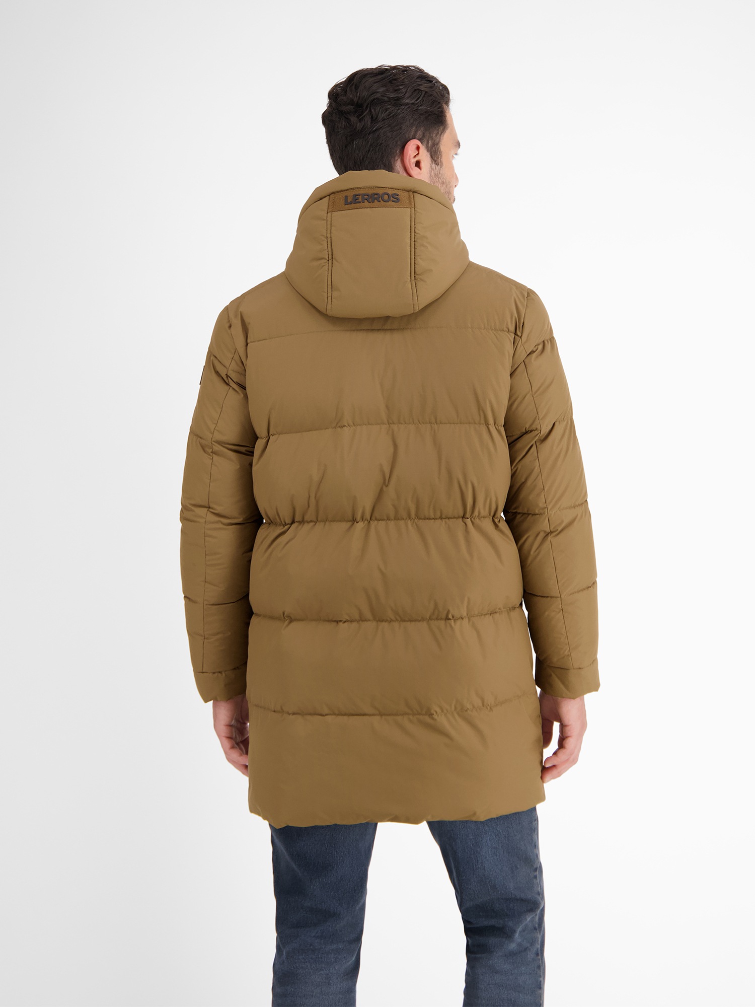 LERROS Steppjacke »LERROS Lange Steppjacke im Parka-Design, dick gefüttert«, mit Kapuze, Wasser- und windabweisend, atmungsaktiv