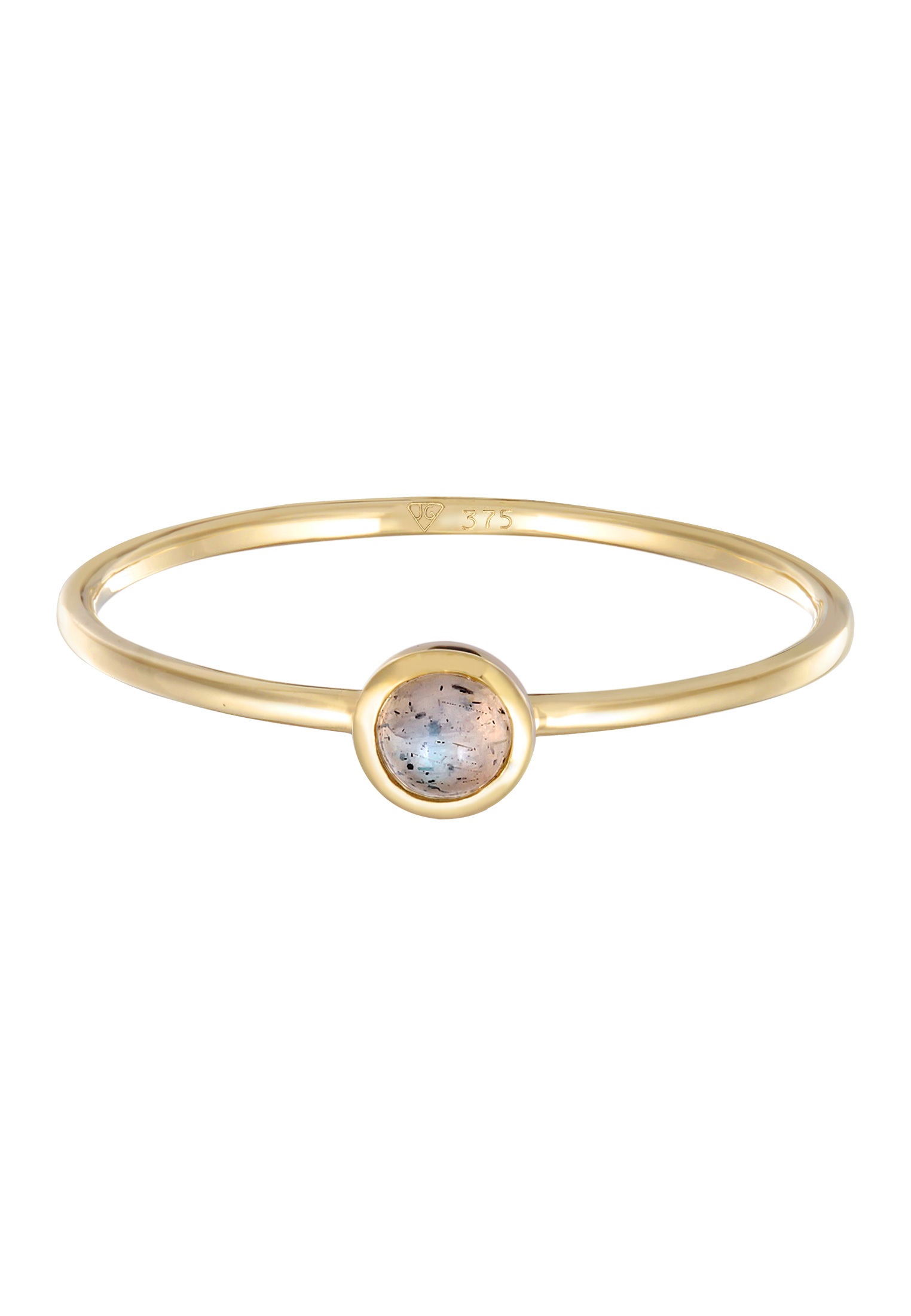 Elli Premium Silberring »Ring Solitär Labradorit Edelstein 375 Gelbgold«