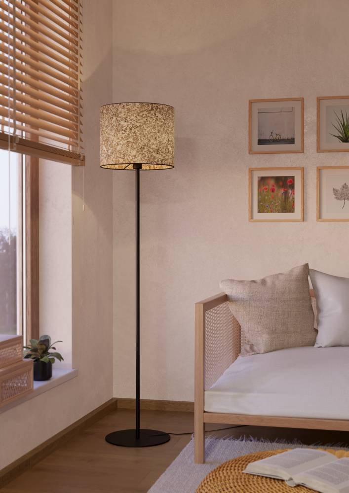 EGLO Stehlampe »BUTTERBURN«, 1 flammig, Leuchtmittel E27 | ohne Leuchtmittel, Standleuchte mit Birken-Blättern, Stehleuchte, 162 cm