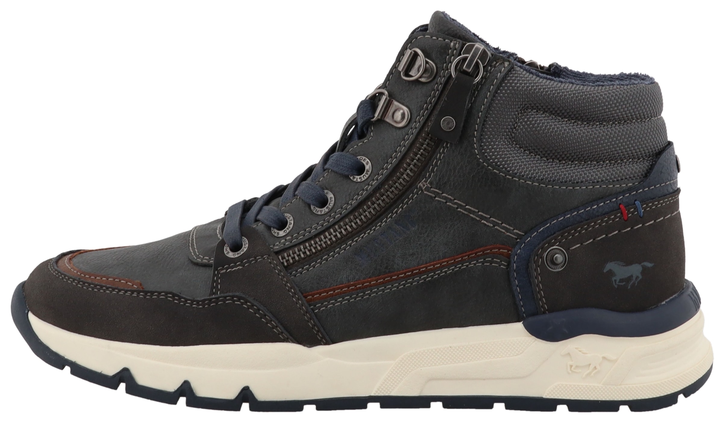 Mustang Shoes Sneaker »Mart«  High Top Sneaker, Schnürboots mit Reißverschluss