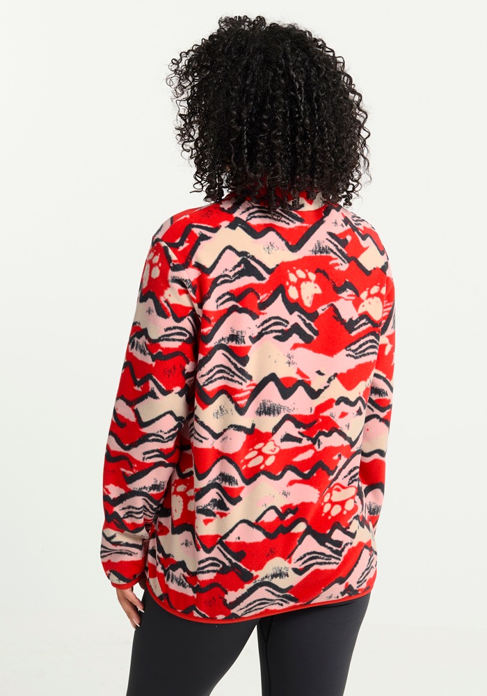 Jack Wolfskin Strickfleece-Pullover »PAW ERA 100 PRINT HZ W« aus Strickfleece, mit halbem Reißverschluss, mit Rundhalsausschnitt