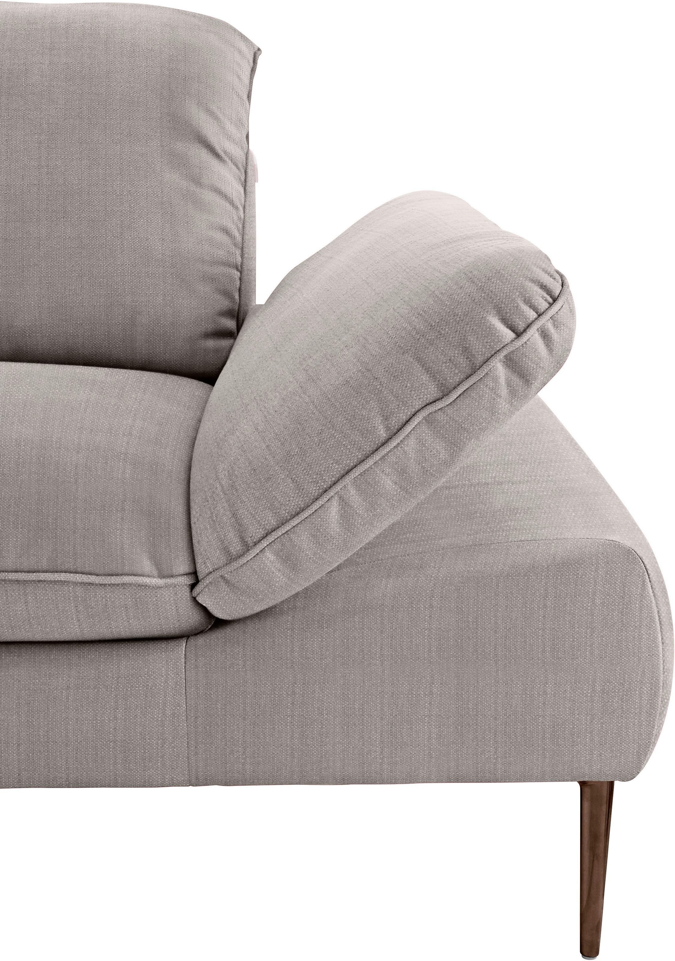 W.SCHILLIG Ecksofa »enjoy&MORE, Designsofa, bequem, zeitlos und elegant, L-Form«, Sitztiefenverstellung, Füße bronze pulverbeschichtet, Breite 310 cm