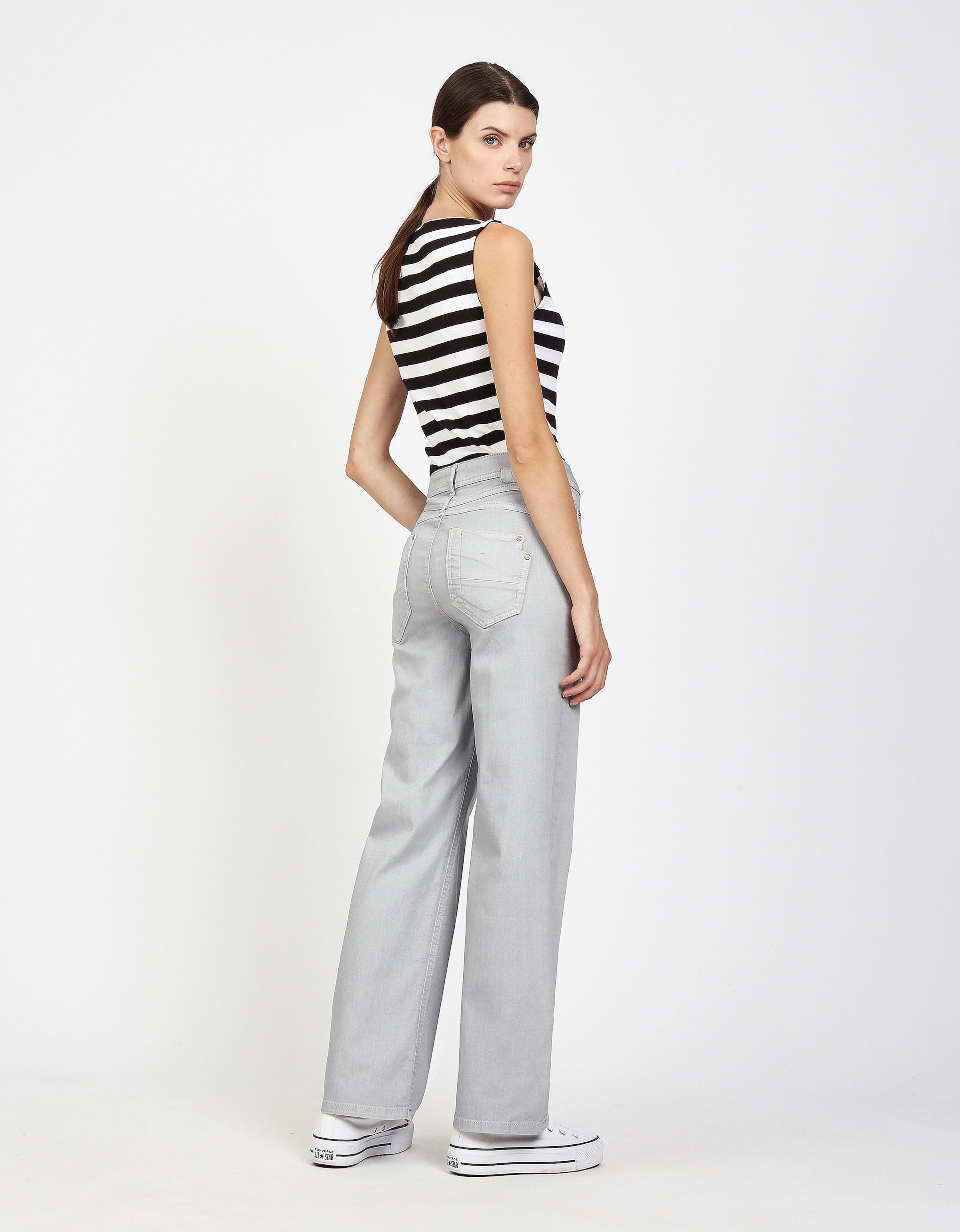 GANG Weite Jeans »94AMELIE WIDE« mit geradem Beinverlauf, weicher Denim