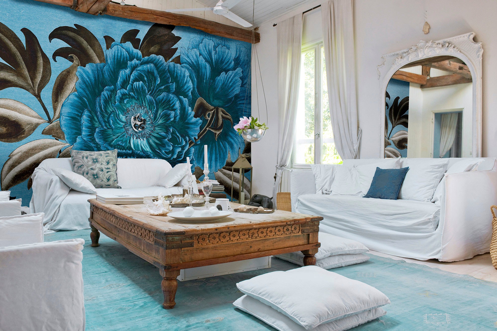 Komar Vliestapete »Digitaldruck Vlies - Royal Peony - Größe 350 x 250 cm«, bedruckt, Wohnzimmer, Schlafzimmer