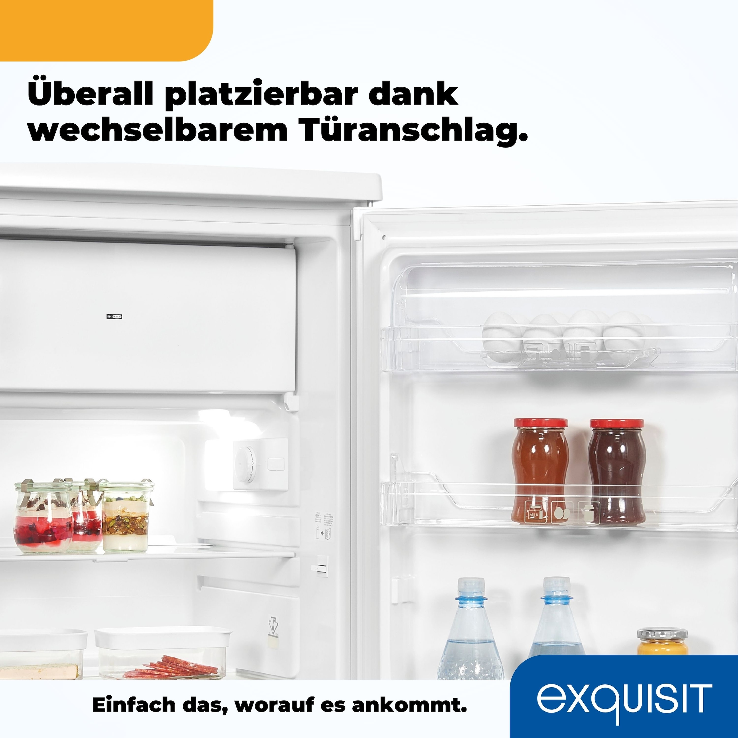 exquisit Kühlschrank »KS16-4-E-040E weiss«, 109 L Volumen, 4 Sterne Gefrieren