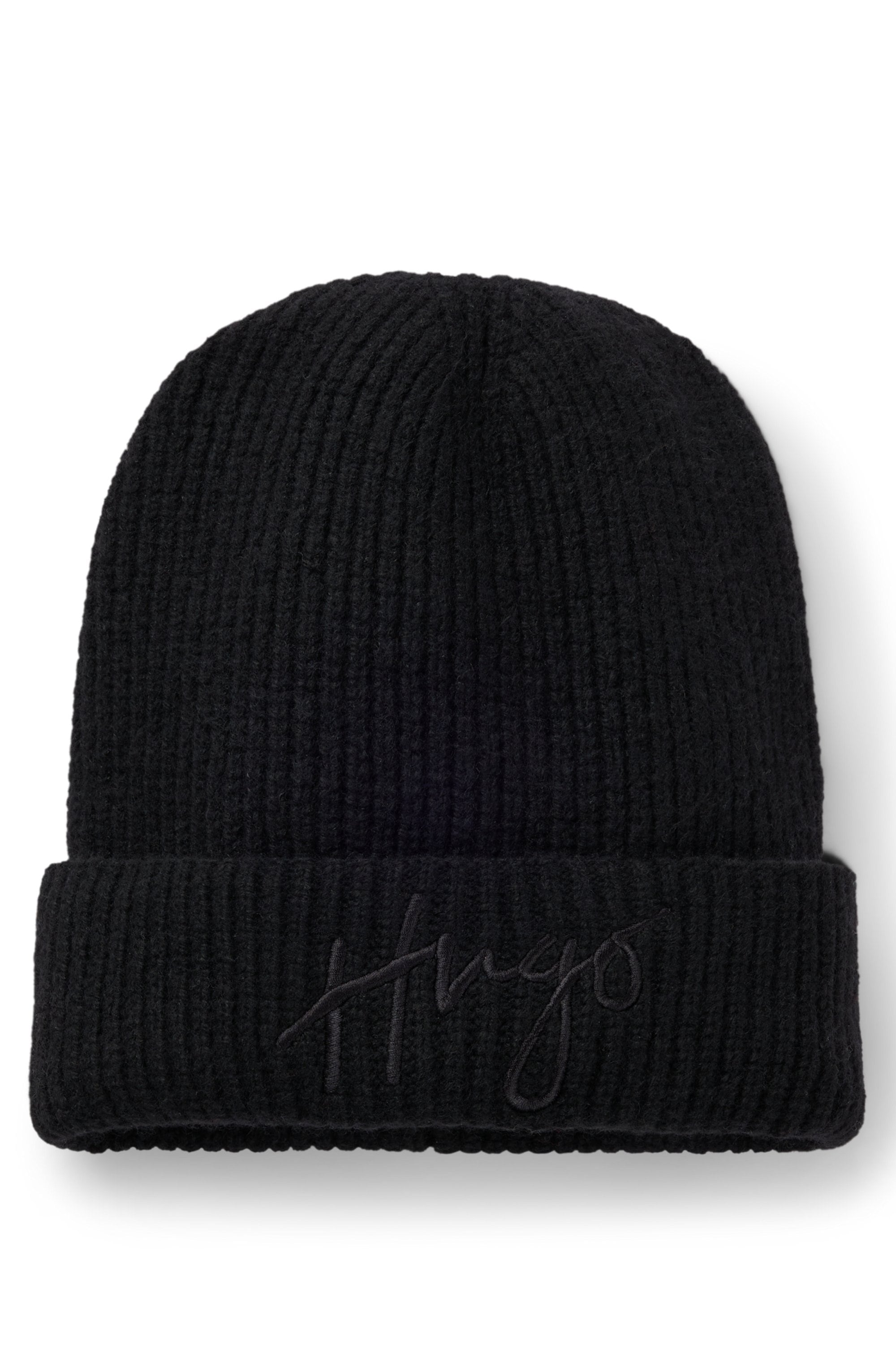 HUGO Beanie »Socialy Hat«, mit Logostickerei