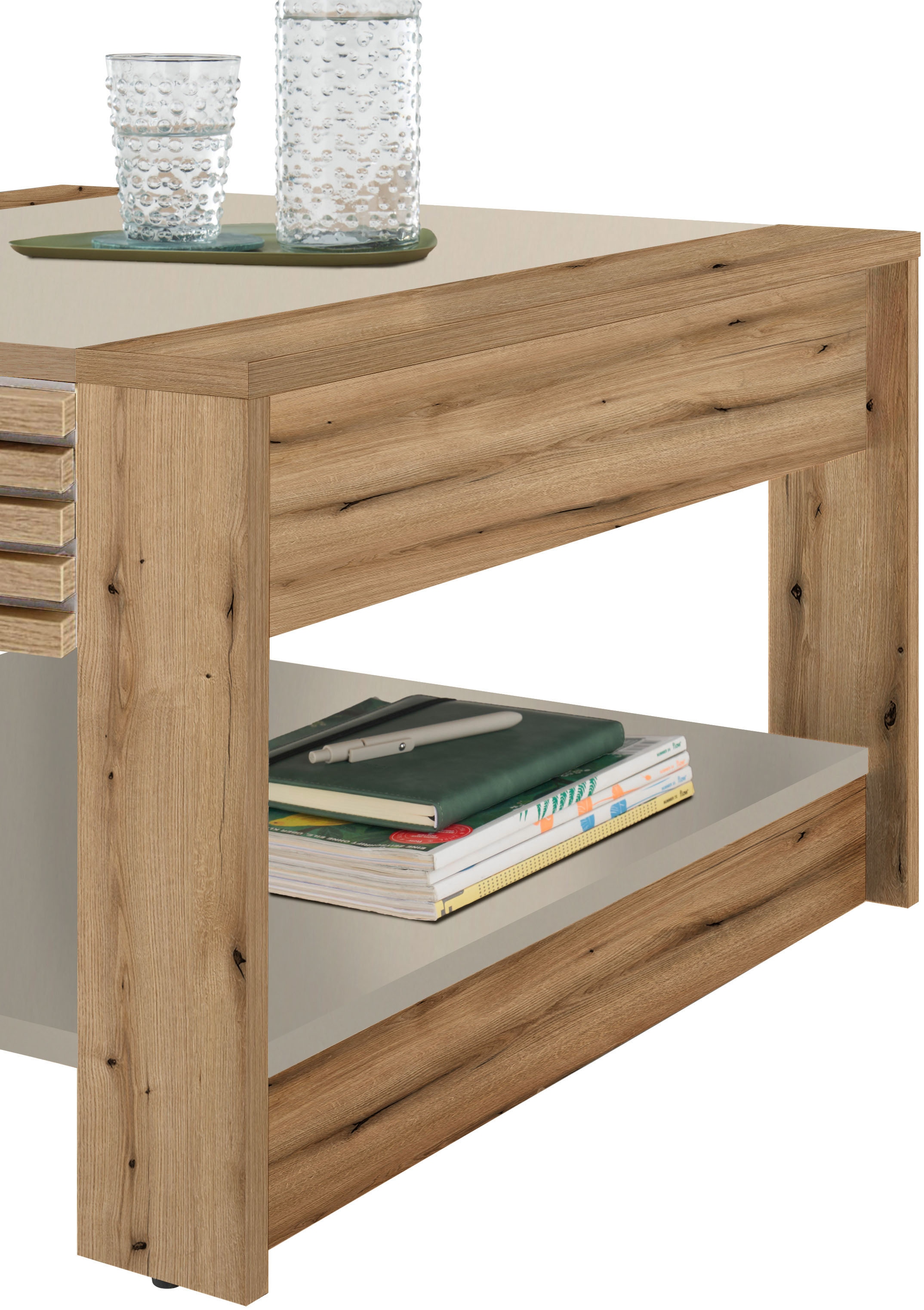 Stolkom Couchtisch »Feli Couchtisch B/H/T 70x42x70 cm« 1 Stk. tlg. MDF, fest verleimten Stäbchen