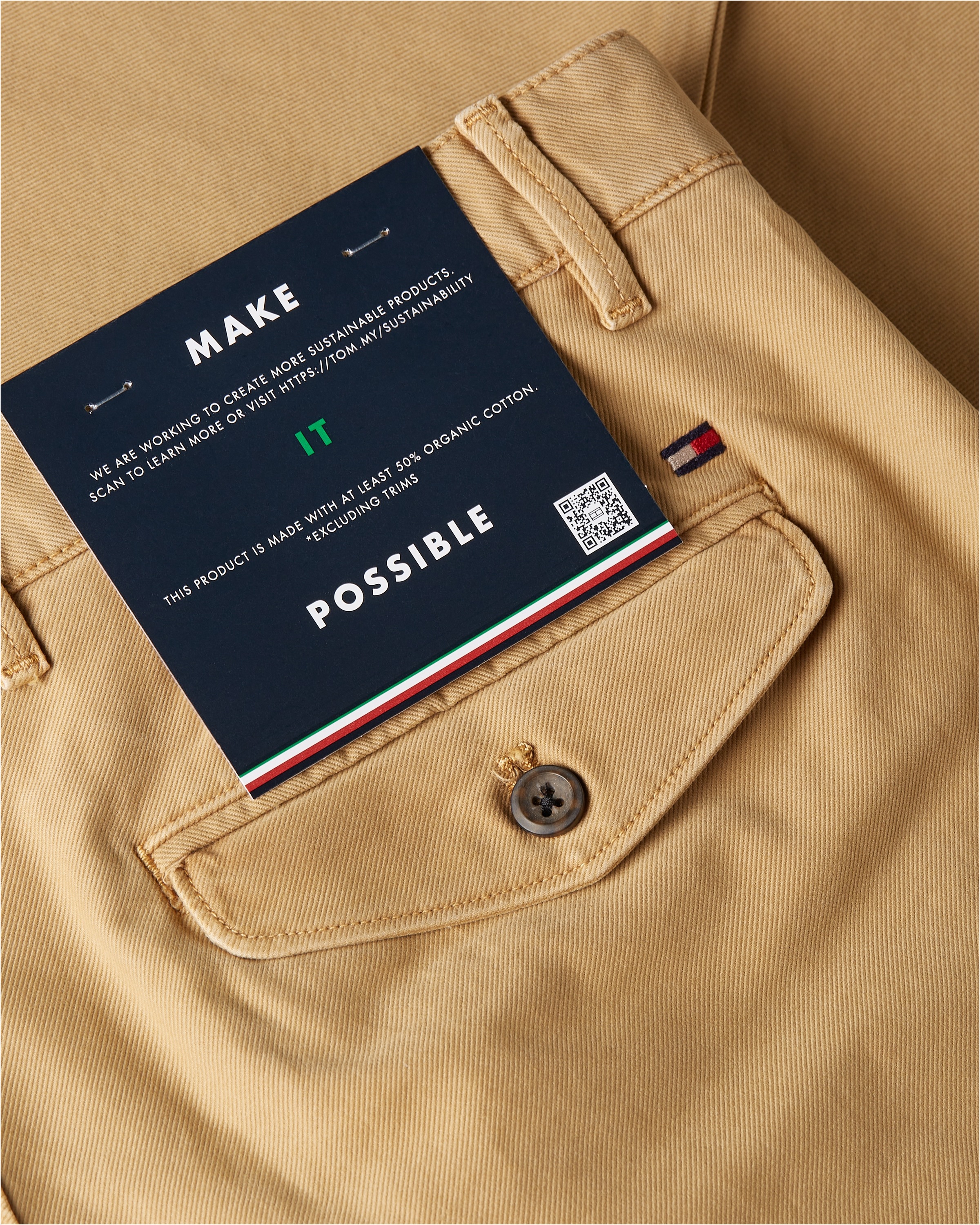 Tommy Hilfiger Chinohose »CHINO CHELSEA GABARDINE GMD«, mit Logostickerei auf der Hintertasche