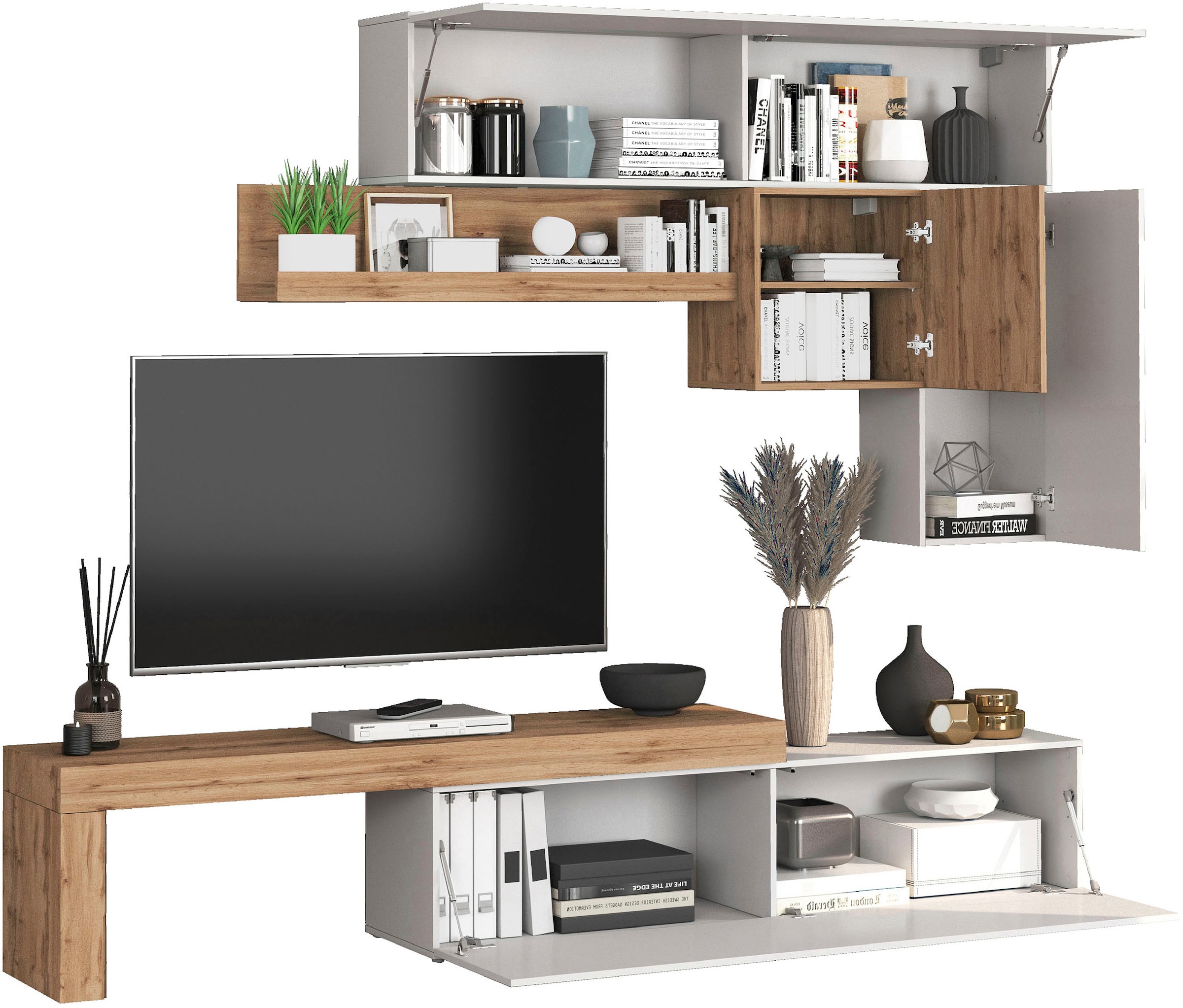 OTTO home Wohnwand »Chronos Wohnwand, Medienwand, 5-er set« Set, 5 Stk. tlg.