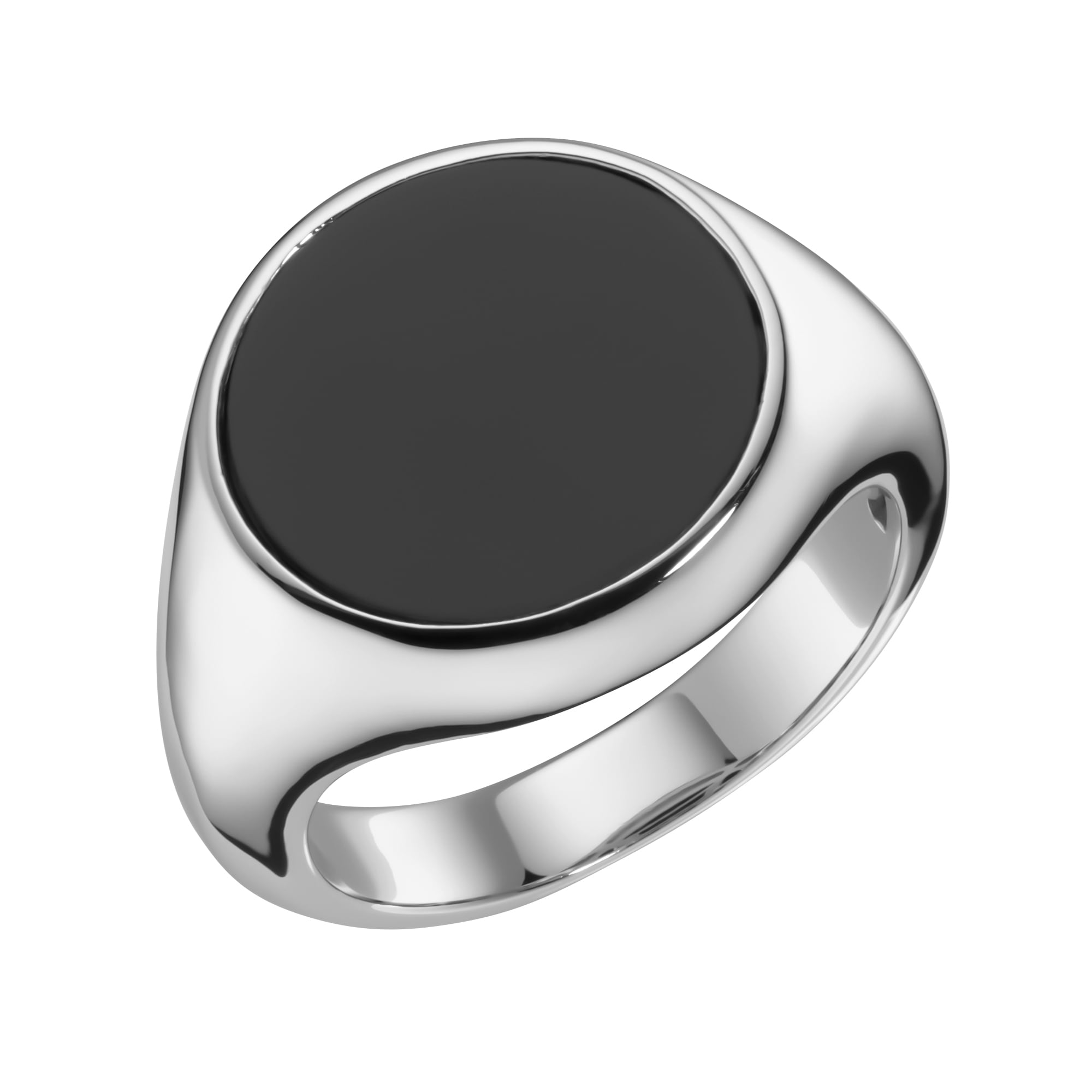 GIORGIO MARTELLO MILANO Silberring »Ring Siegelring mit schwarzem Achat, Silber 925«