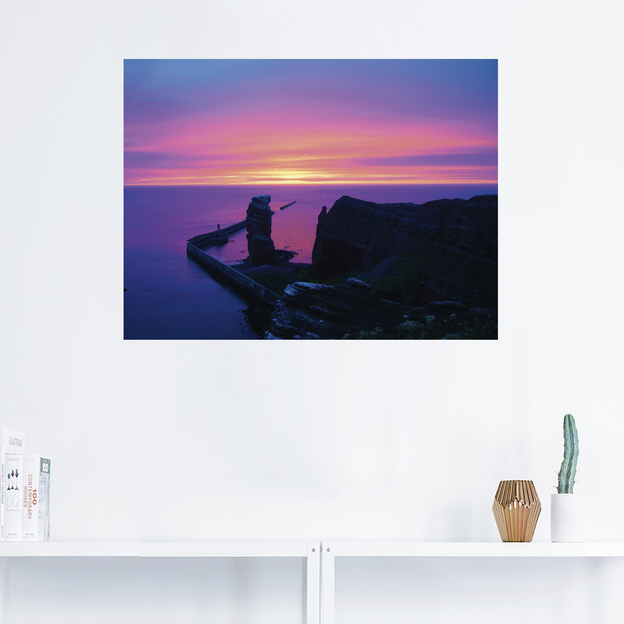 Artland Wandbild »Abend auf Helgoland«, Sonnenaufgang & -untergang, (1 St.), als Leinwandbild, Wandaufkleber oder Poster in versch. Größen