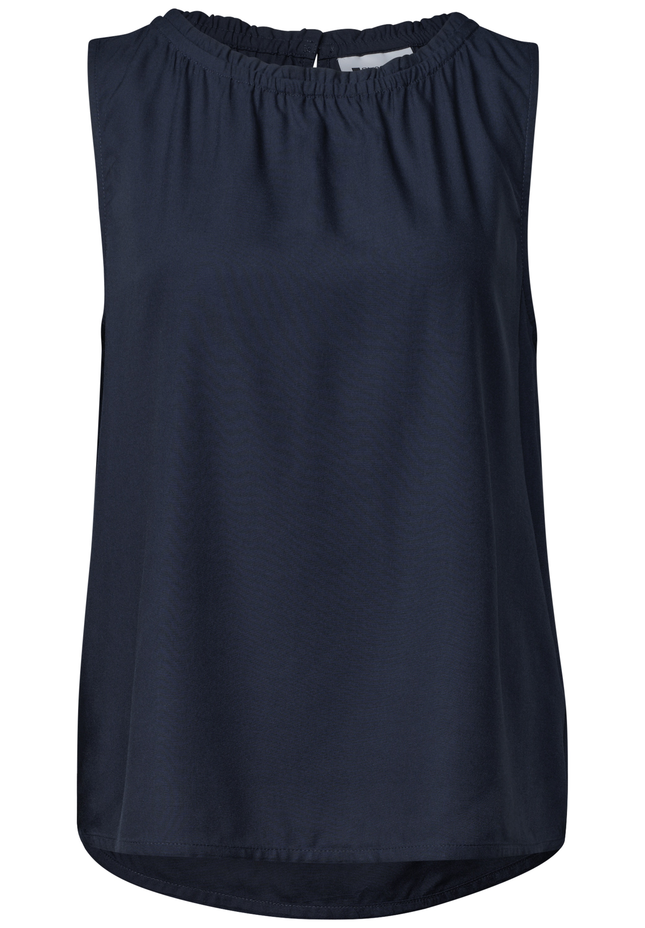 STREET ONE Blusentop Sommertop mit gerafftem Rundhals