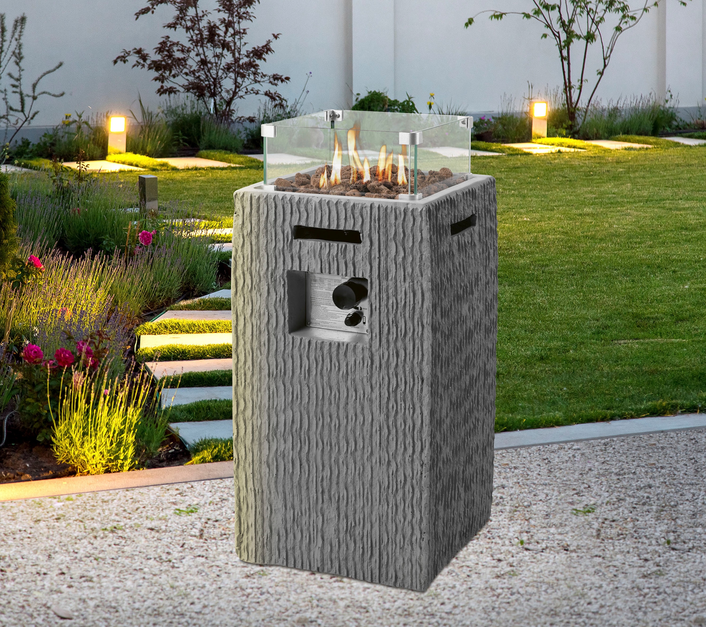 Tepro Feuerstelle »Brighton«, BxLxH: 40x40x90 cm, 13 kW