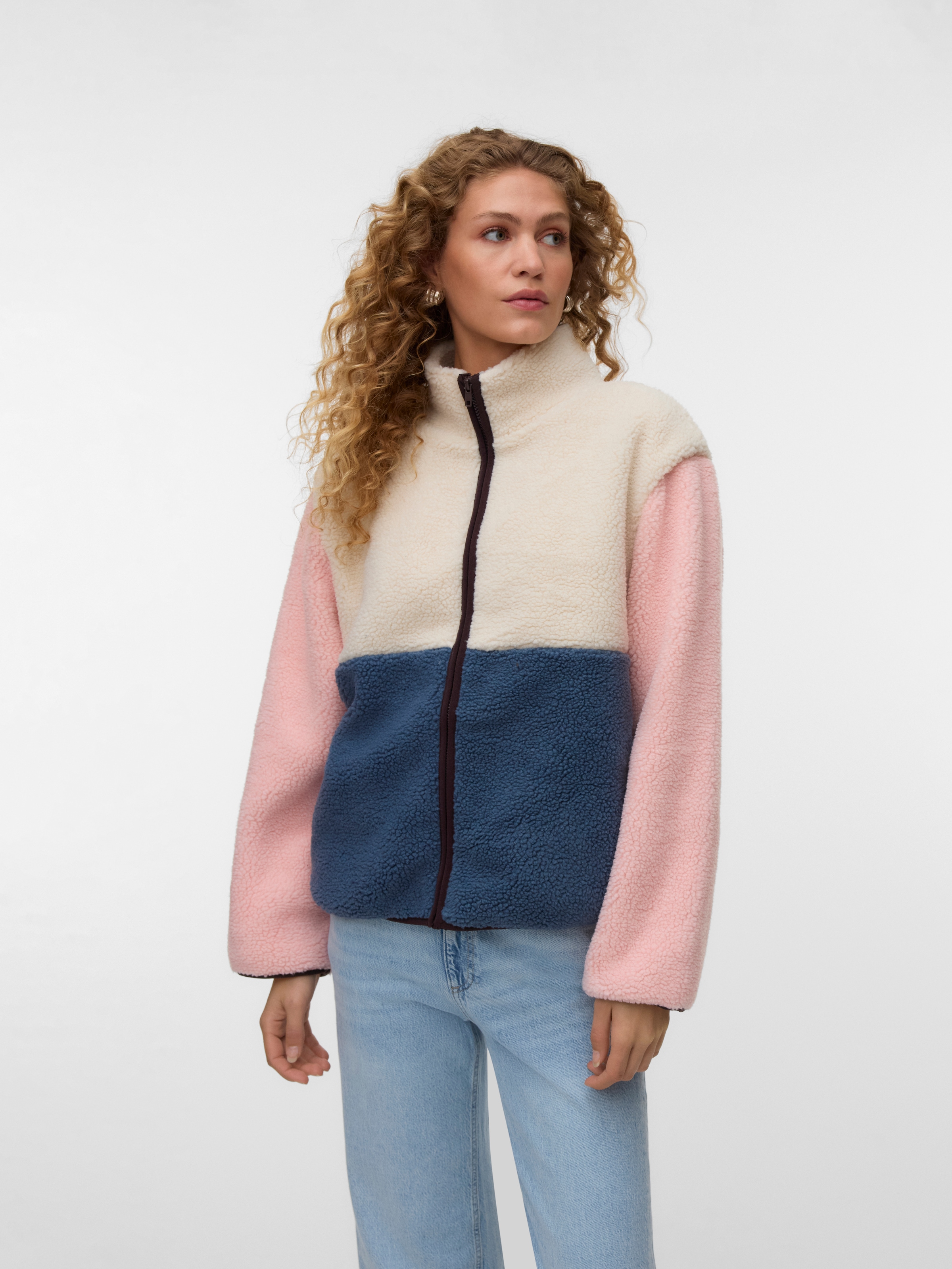 Vero Moda Fleecejacke »VMJOSEFIN LS TEDDY ZIP JACKET EXP« Polyester