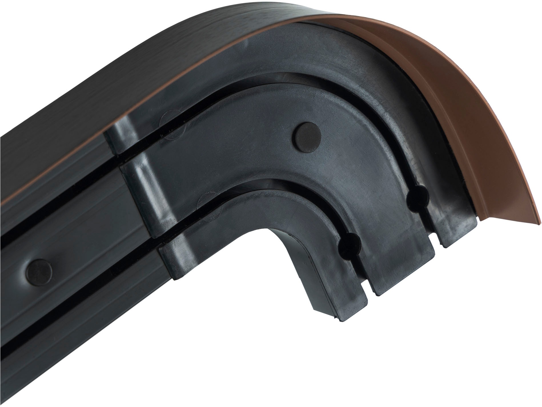 SN DECO GROUP Vorhangschiene »SH2«, 2 läufig-läufig, Fixmaß, Set 2-läufig,inkl. Rundbögen, Blende 5 cm, vorgebohrt, Innenlauf