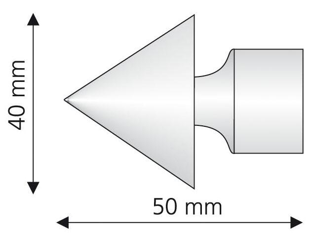 Liedeco Gardinenstangen-Endstück »Kegel mit Rohraufnahme«, (Set, 2 St.), für  Gardinenstangen Ø 16 mm online bei OTTO