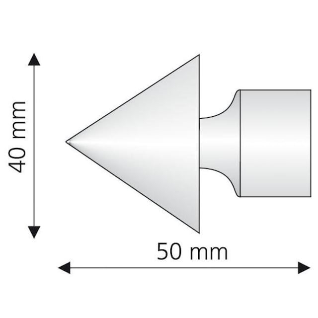 Liedeco Gardinenstangen-Endstück »Kegel mit Rohraufnahme«, (Set, 2 St.), für  Gardinenstangen Ø 16 mm online bei OTTO