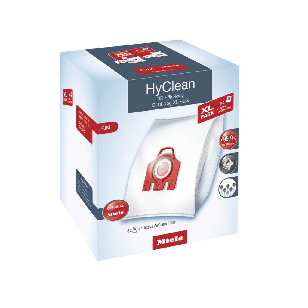 Miele Staubsaugerbeutel »SB SET FJM+AA HyClean XL-Pack Cat&Dog X«, (Packung, 19 St.)