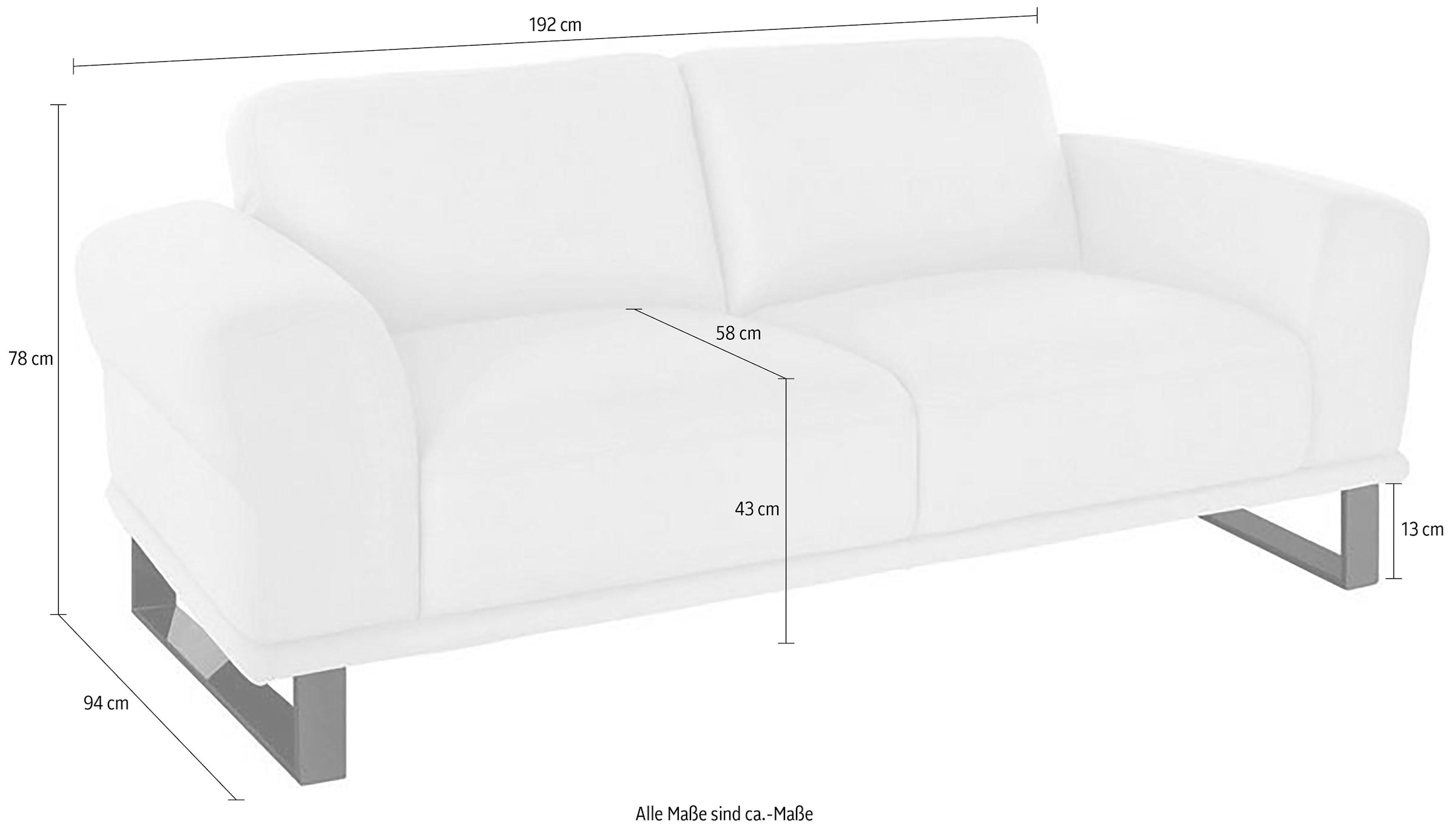 W.SCHILLIG 2-Sitzer »montanaa« mit Metallkufen in Bronze pulverbeschichtet, Breite 192 cm