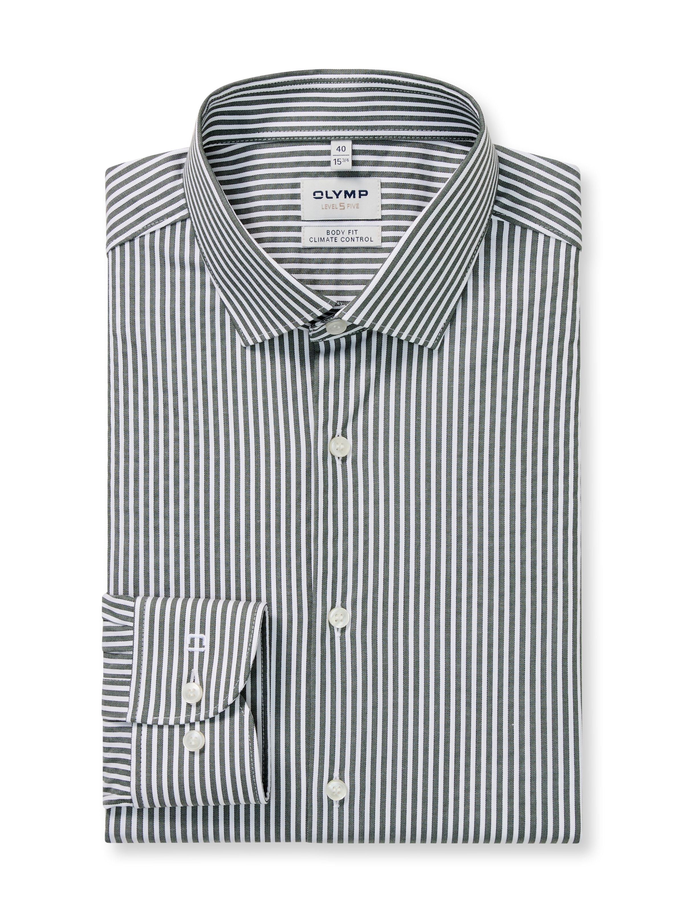 OLYMP Langarmhemd »Level Five« Businesshemd, body fit, Modern Kentkragen, Climate Control