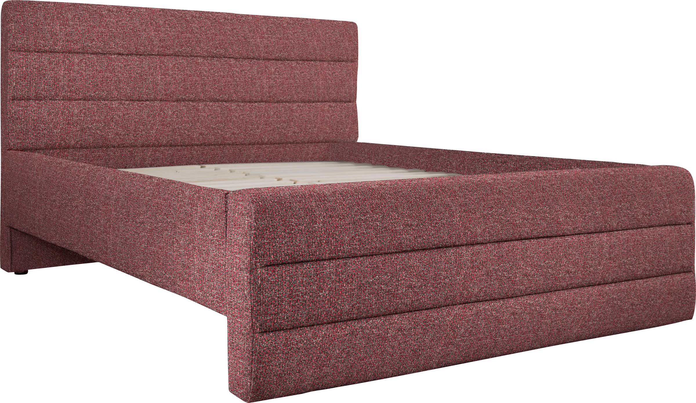 OTTO products Polsterbett »Merrit«, Quernaht im Kopf- und Fußteil, in 5 Breiten, auch in 220 cm Länge