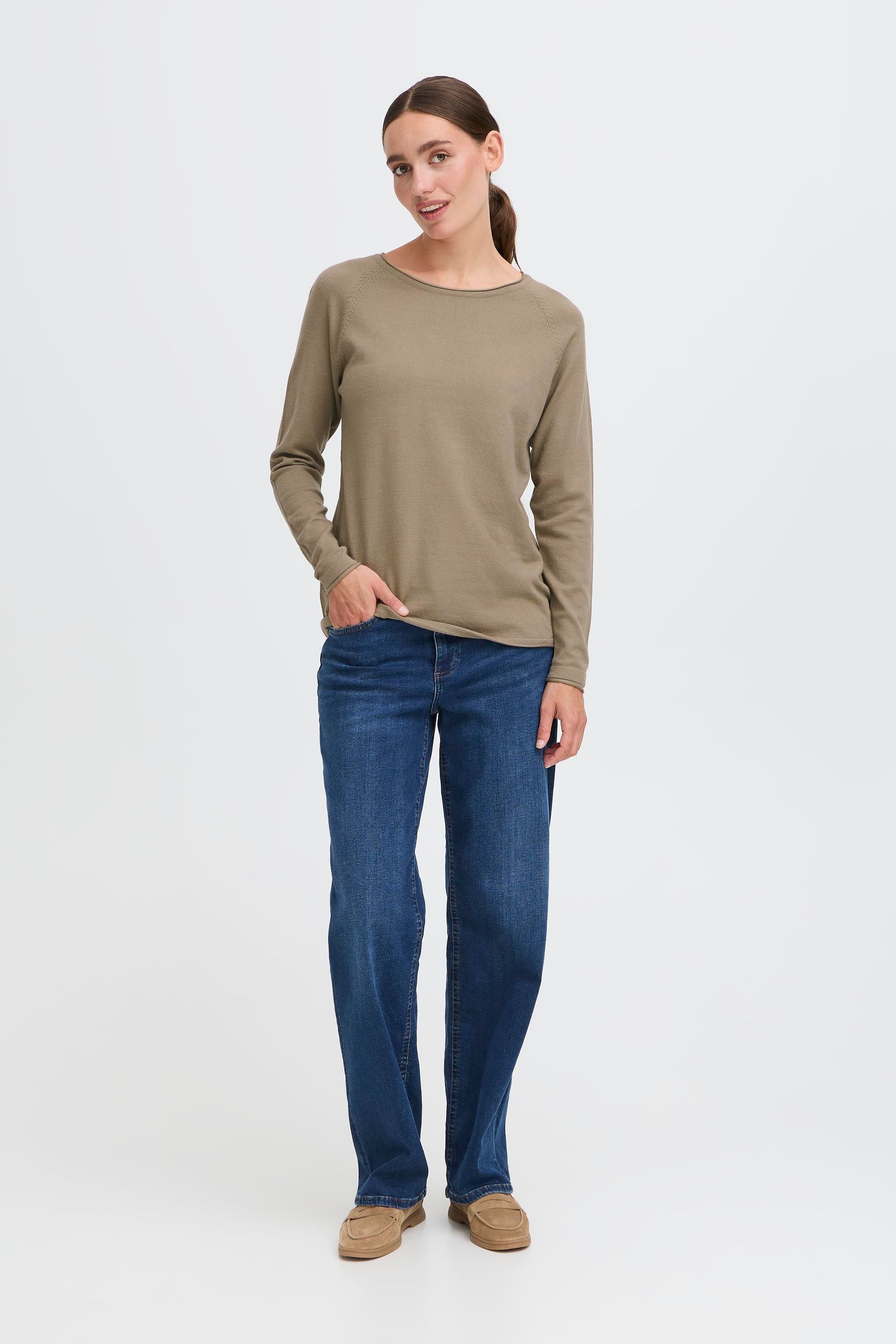 OXMO Strickfleece-Pullover »Strickpullover OXFKEANA«