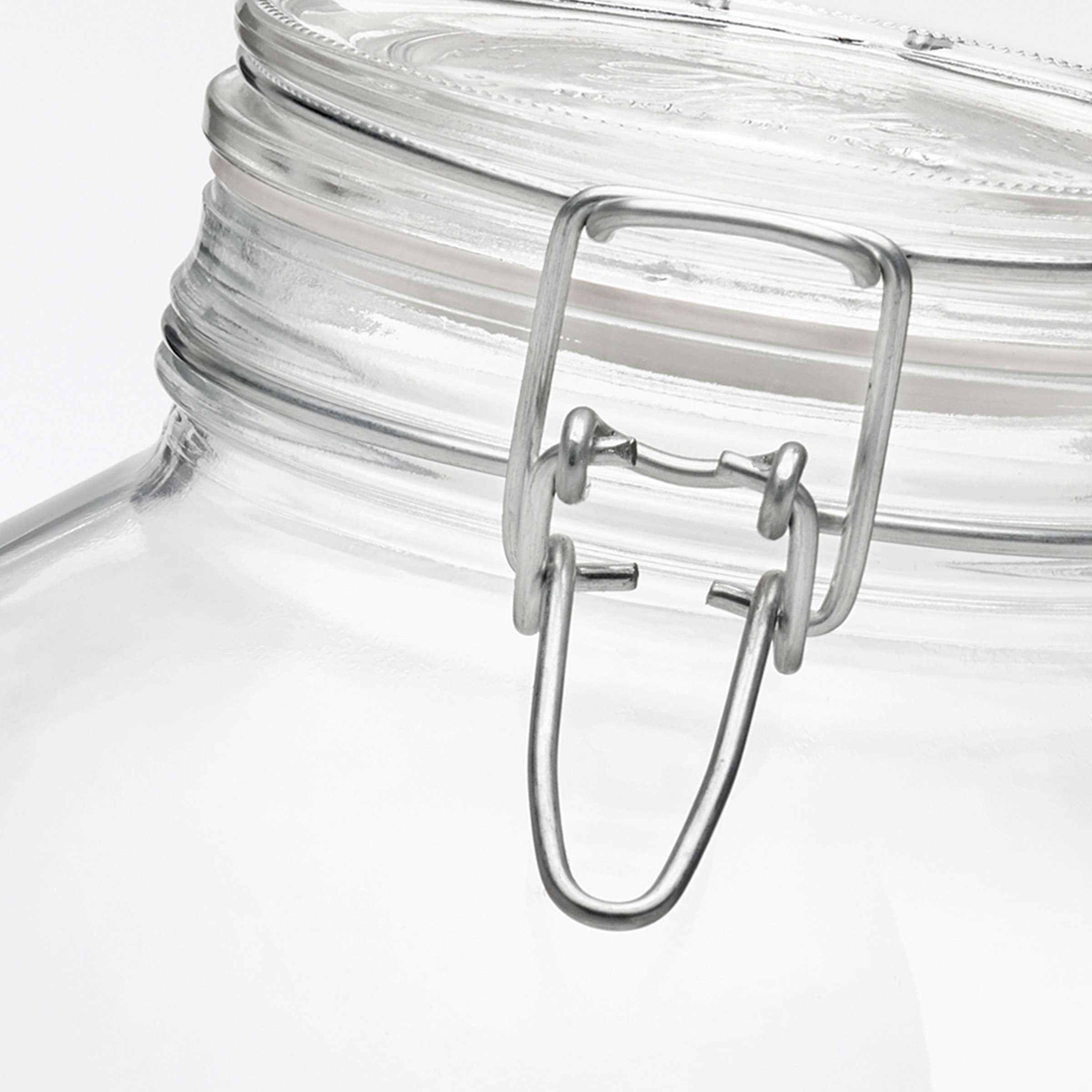 Bormioli Rocco Vorratsglas »Fido«, (Set, 6 tlg., 6 Stück, 4,0l Fassungsvermögen), luftdicht verschließbar, mit Bügelverschluß