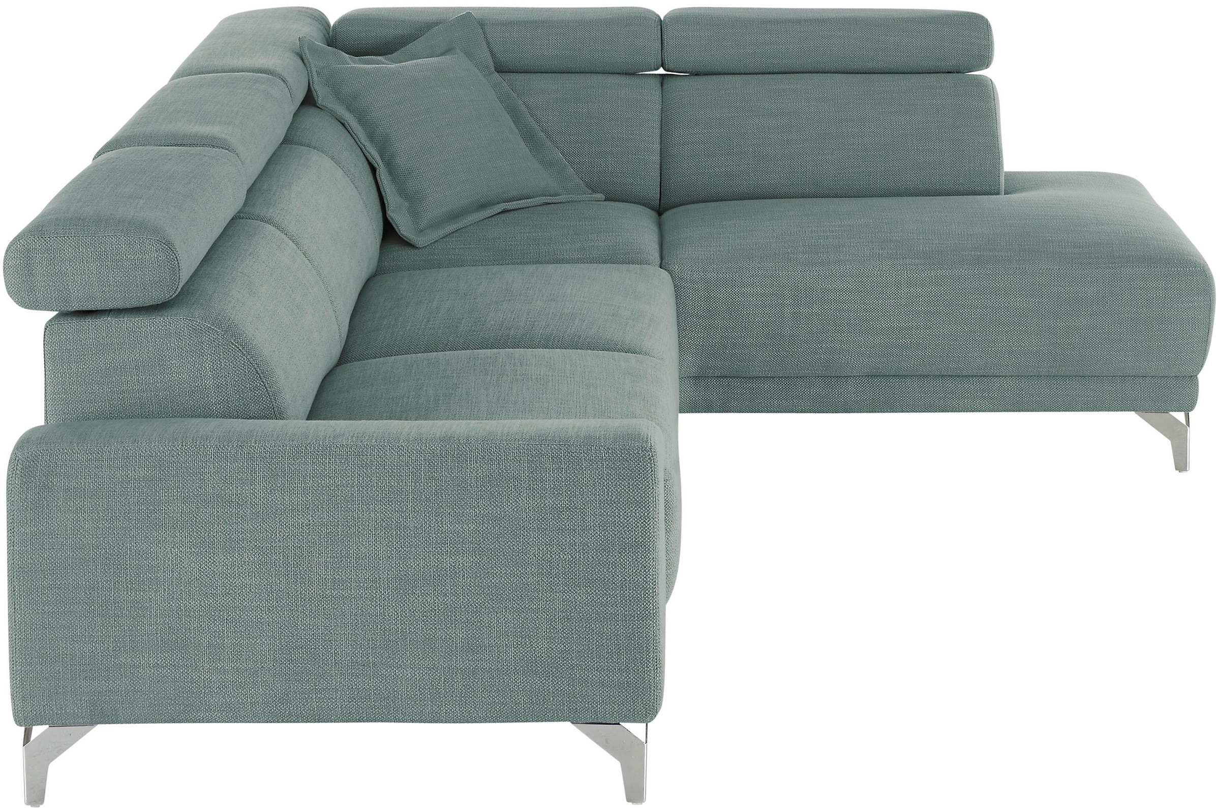 3C Candy Ecksofa »Greve Sofa immer mit manuelle Kopfteilverstellungen, modern, elegant«, wahlweise motorischer Sitzvorzug, bequem und zeitlos, L-Form